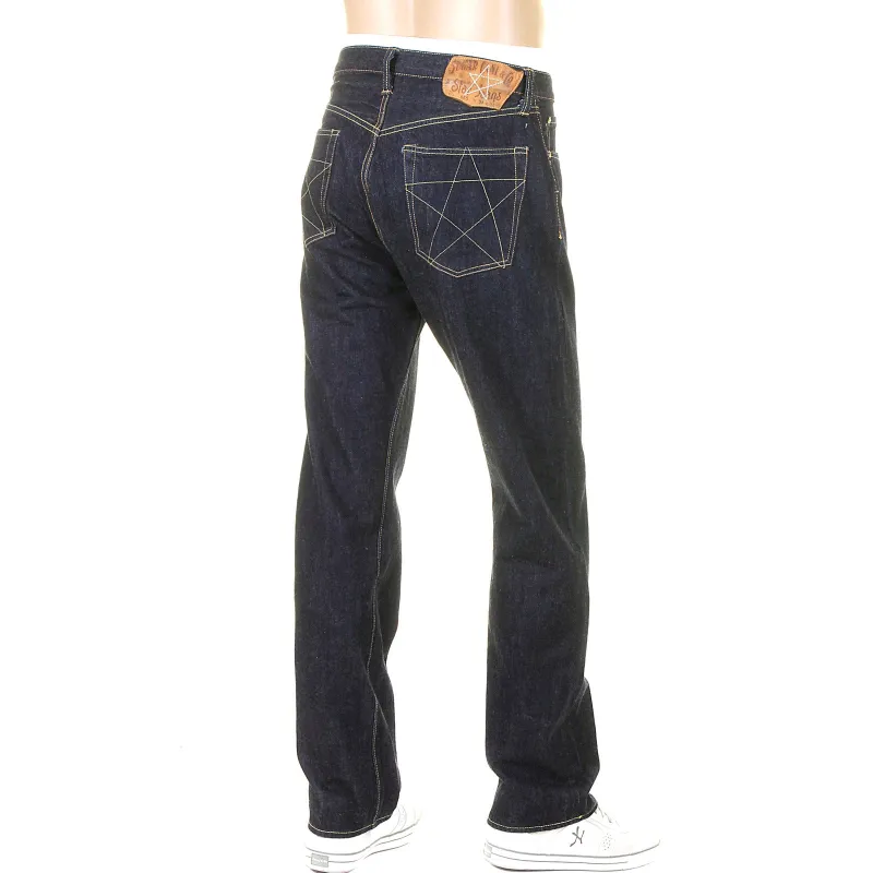 Navy Blue Union Star SC40065A One Wash Selvedge Denim Jeans CANE9026 sold by SugarCane Jeans