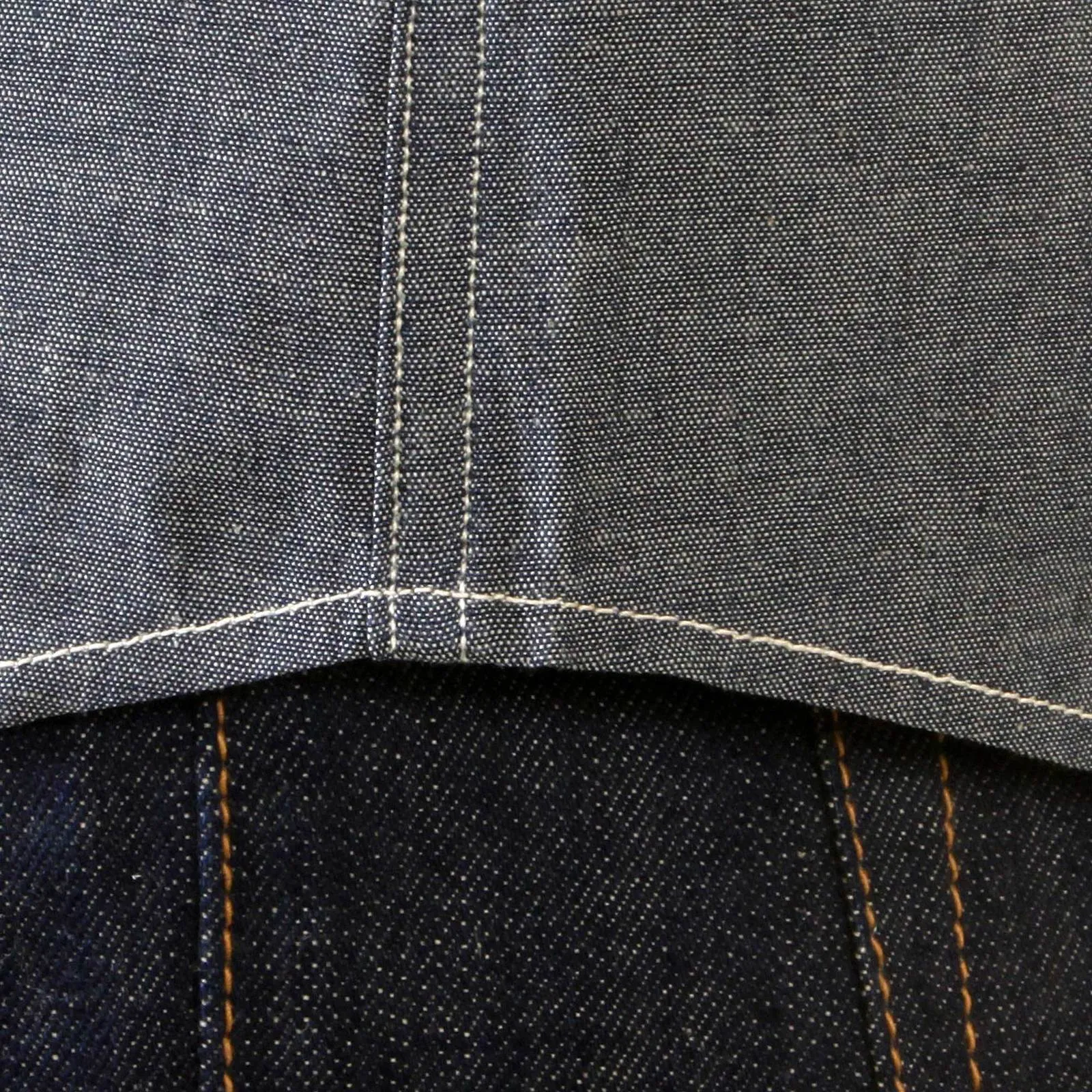 Navy Chambray Non Wash SC25638N Vintage Cut Work Shirt CANE2021 sold by SugarCane Jeans product image thumbnail 2