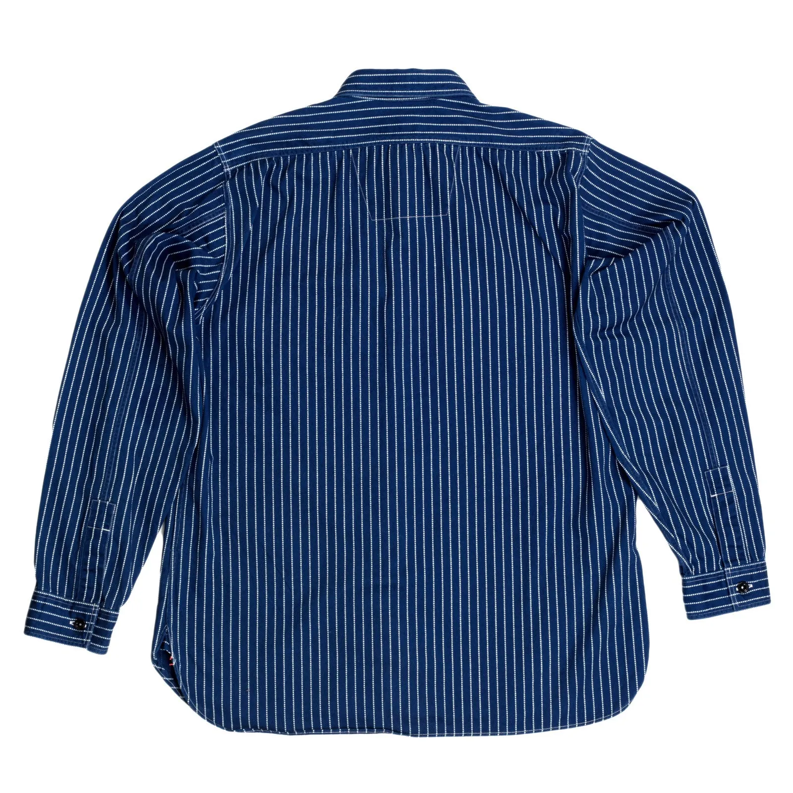 Navy Striped SC25551A Slim Fit 8.5oz Wabash Work Shirt CANE7546 sold by SugarCane Jeans product image thumbnail 3