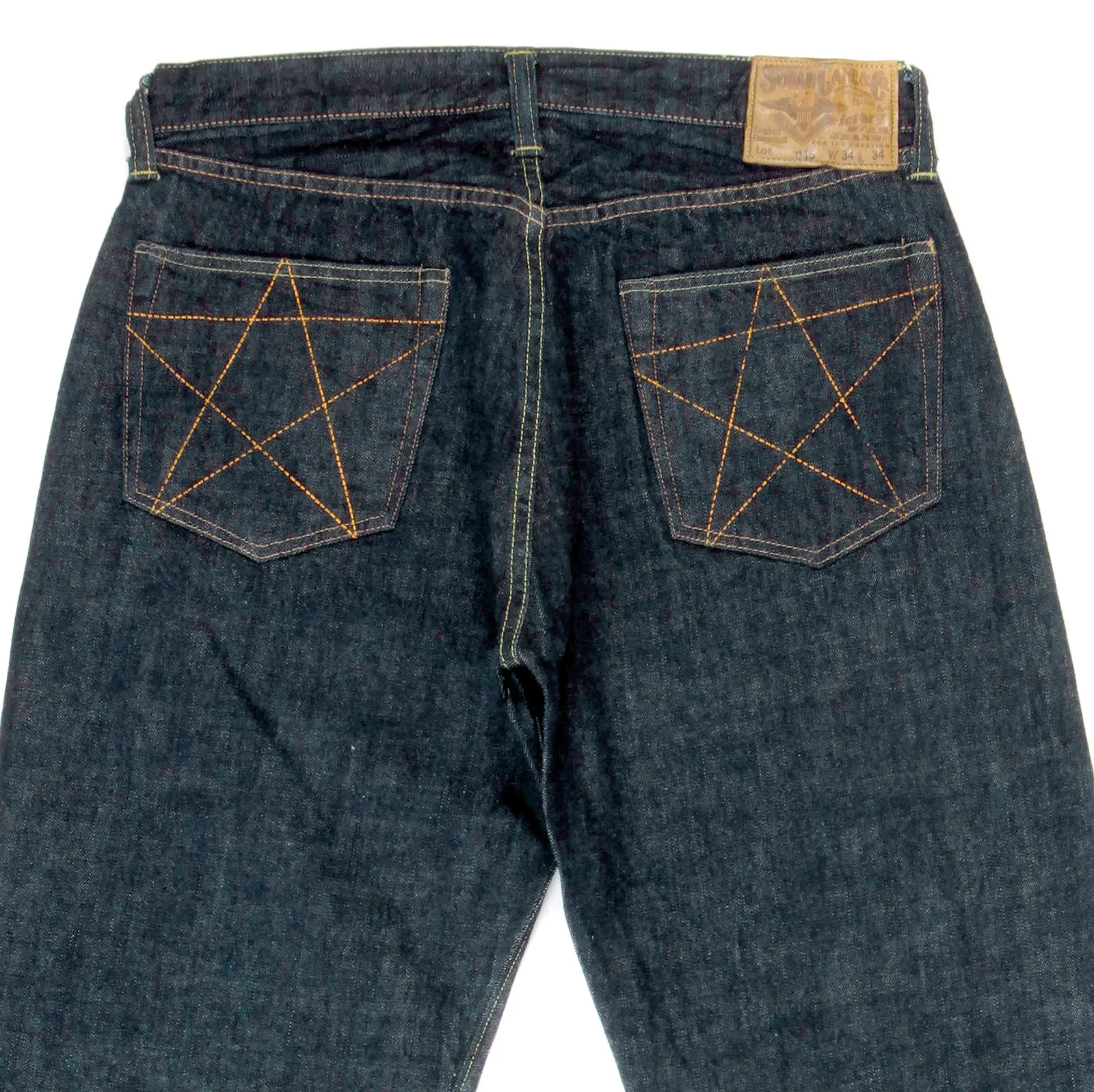 Navy Vintage Cut One Wash SC40045A Selvedge Denim Jeans CANE3143 sold by SugarCane Jeans product image thumbnail 5