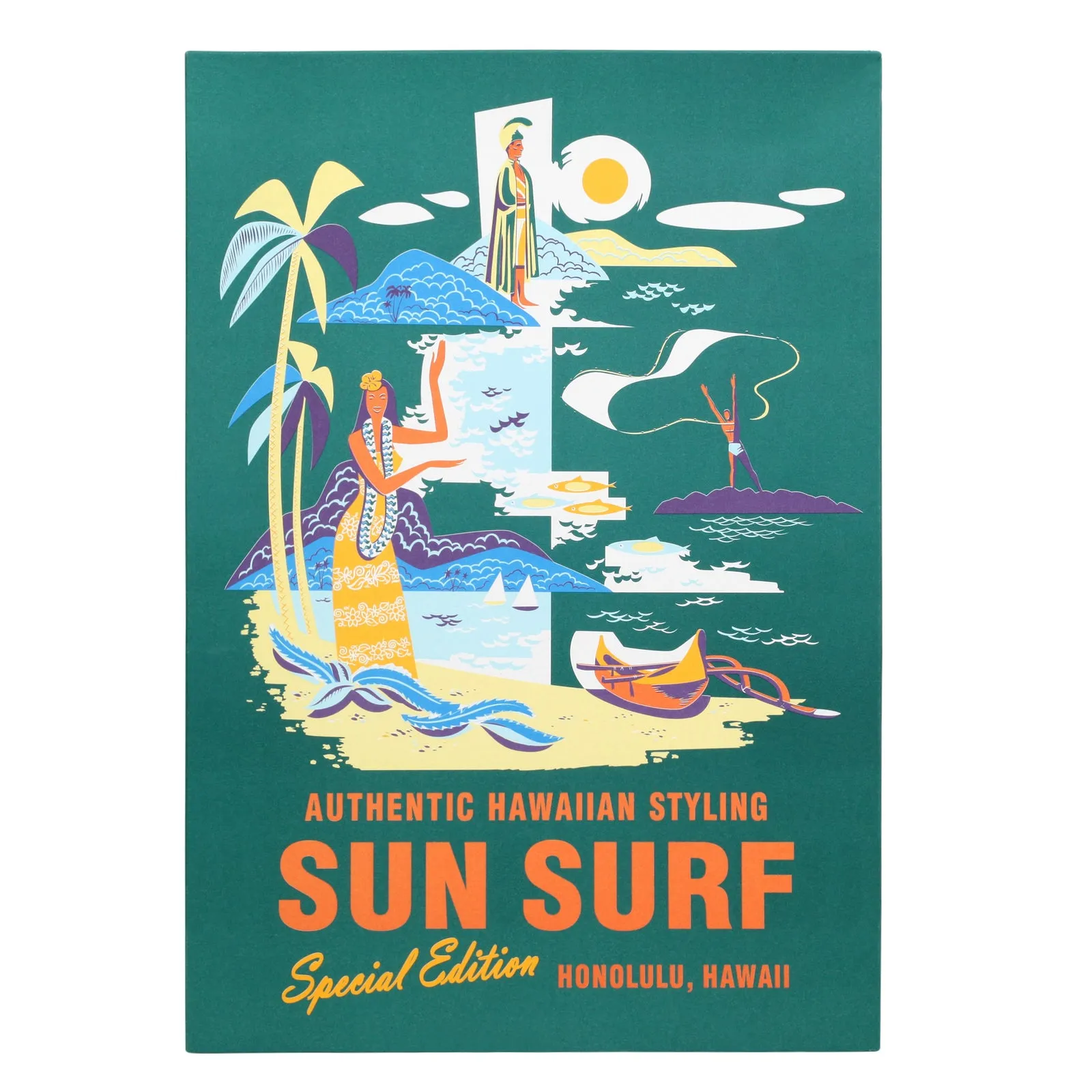 Oahu History of Troops Printed SS33876 Olive Hawaiian Shirt SURF7568 sold by SugarCane Jeans product image thumbnail 5