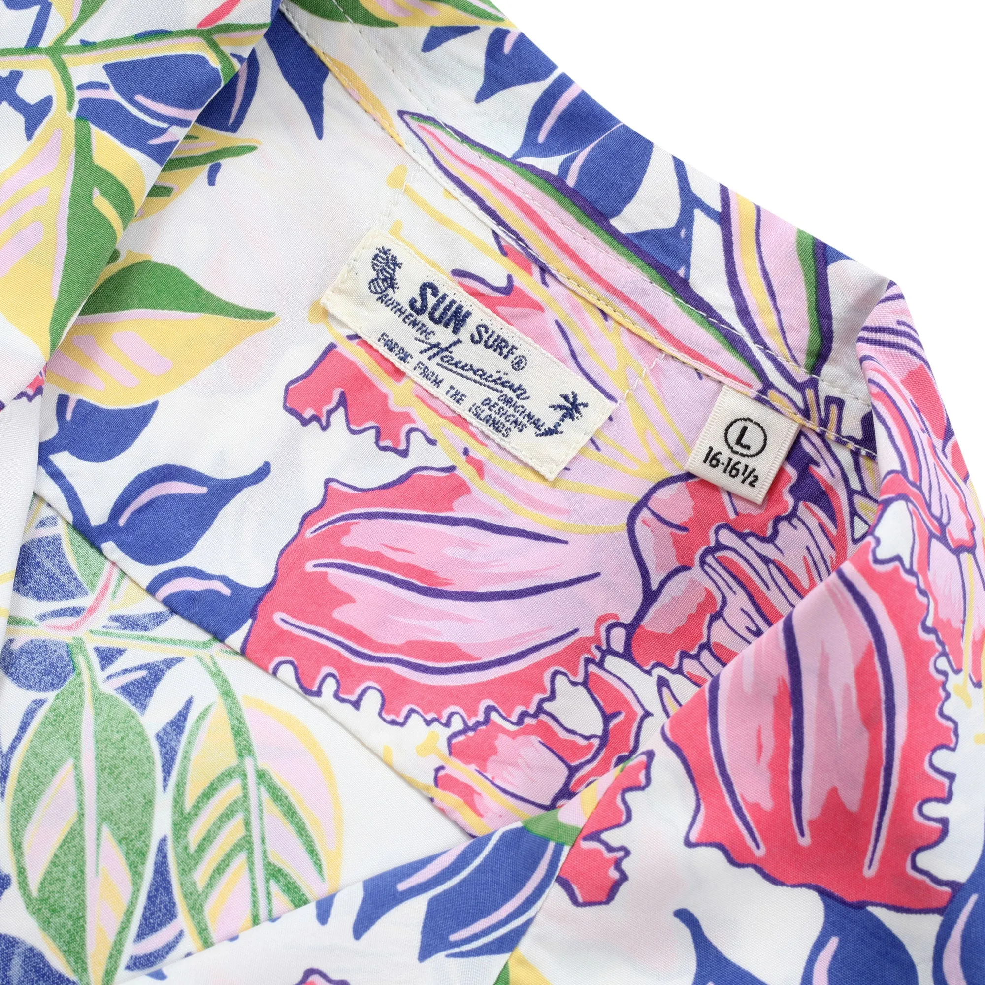 Off White SS38035 Orchid Bloom Short Sleeve Hawaiian Shirt SURF10263 sold by SugarCane Jeans product image thumbnail 3