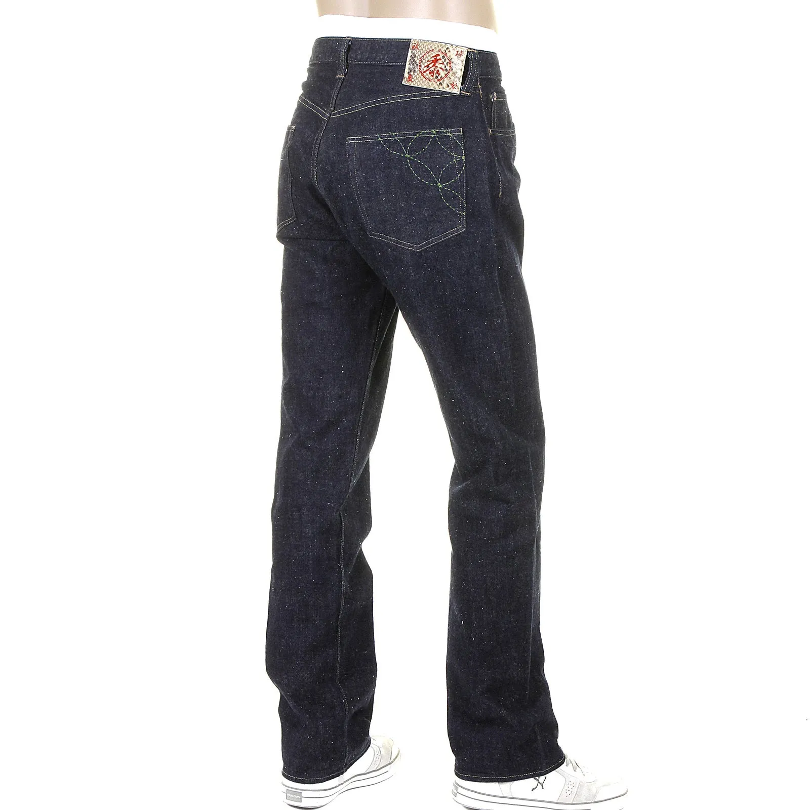 Okinawa One Wash Raw SC40301A Navy Blue Selvedge Denim Jeans CANE4068 sold by SugarCane Jeans