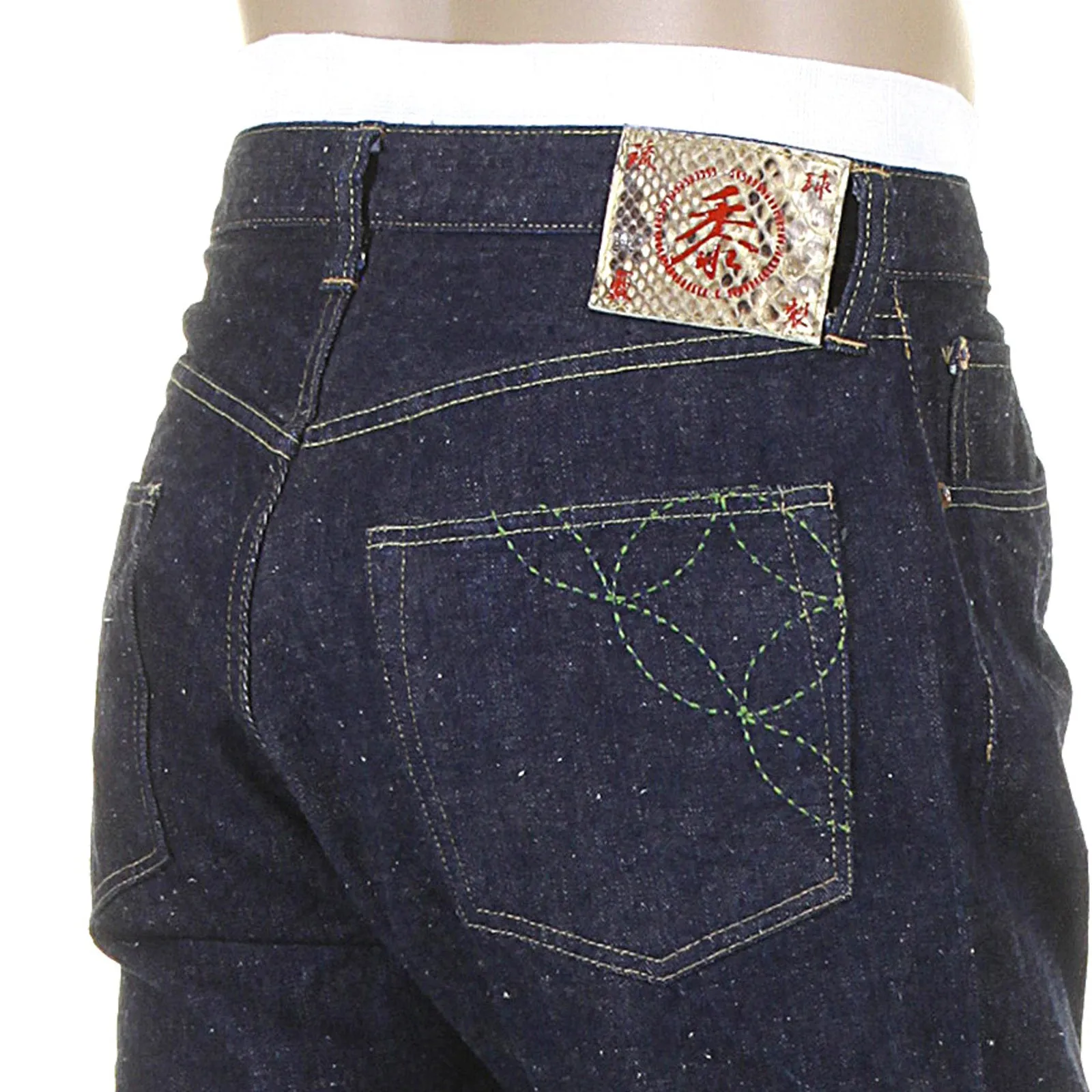 Okinawa One Wash Raw SC40301A Navy Blue Selvedge Denim Jeans CANE4068 sold by SugarCane Jeans product image thumbnail 5