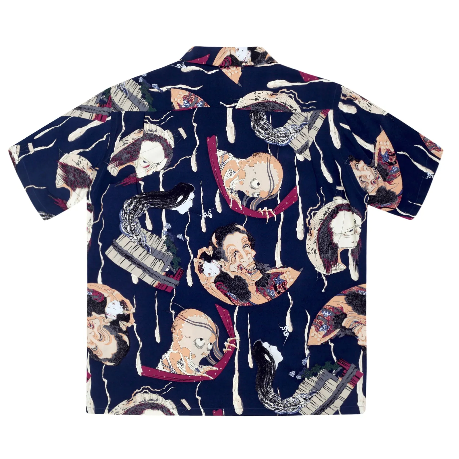 One Hundred Ghost Tales Printed SS37653 Navy Hawaiian Shirt SURF7543 sold by SugarCane Jeans product image thumbnail 4