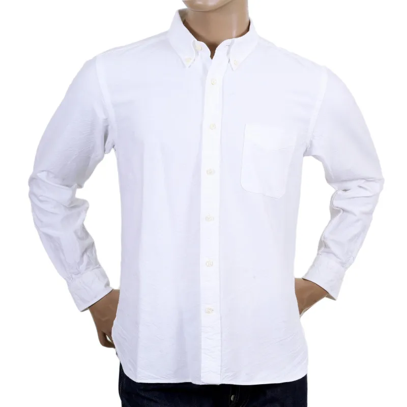 One Wash SC26475A Off White Shirt with Button Down Collar CANE4471 made by Sugar Cane