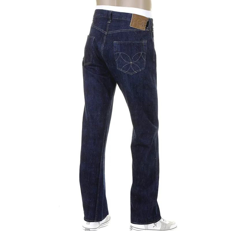 One Wash Vintage Cut SC40401A Navy Blue Selvedge Denim Jeans CANE2029 sold by SugarCane Jeans