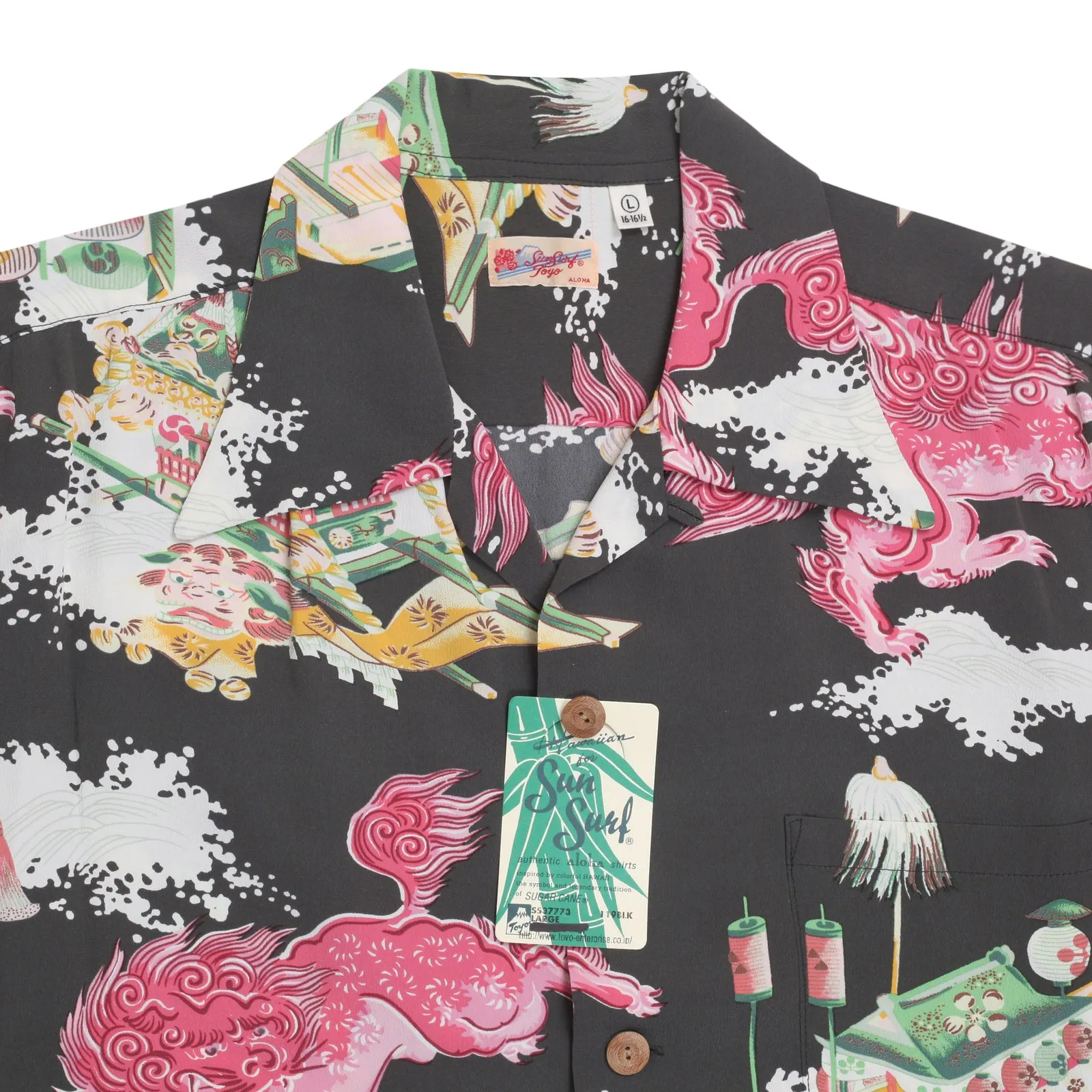 Oriental Festival Printed SS37773 Rayon Brown Hawaiian Shirt SURF8588 sold by SugarCane Jeans product image thumbnail 4