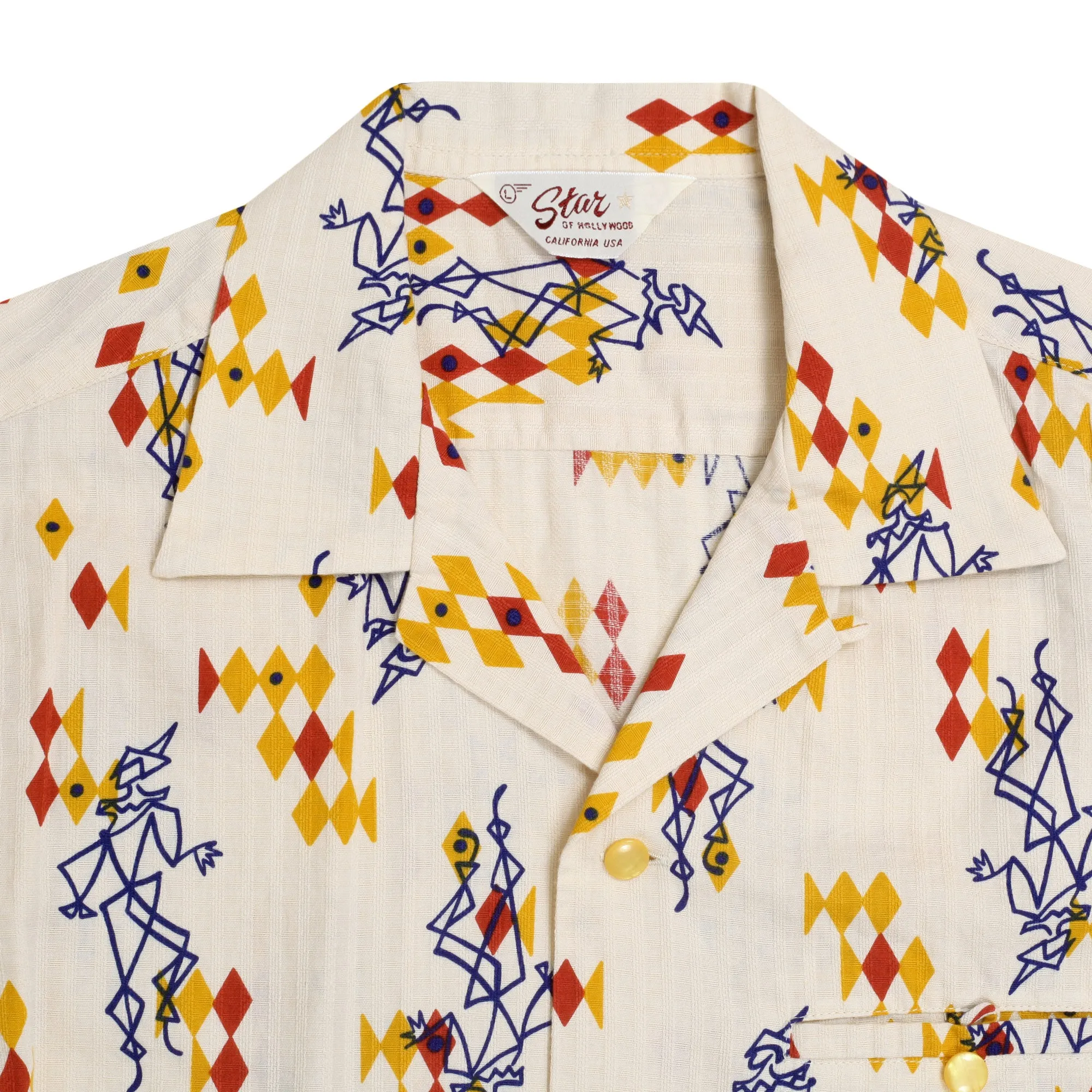 Pierrot Off White SH36951 Star of Hollywood Hawaiian Shirt SoH9371 sold by SugarCane Jeans product image thumbnail 3