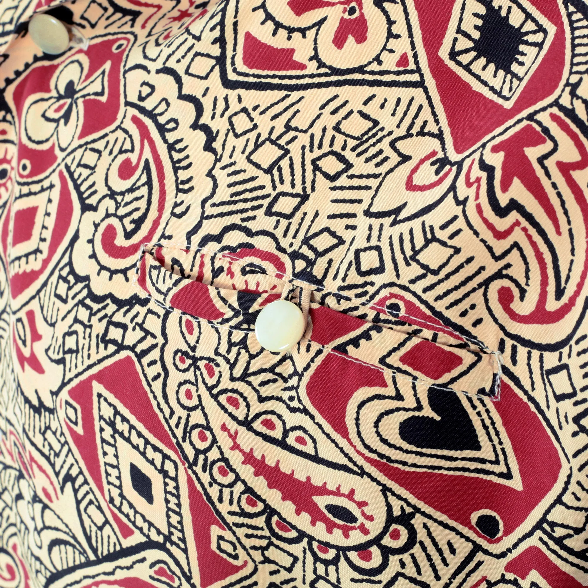 Playing Card and Paisley SH38127 Off White Hawaiian Shirt SoH10098 sold by SugarCane Jeans product image thumbnail 4