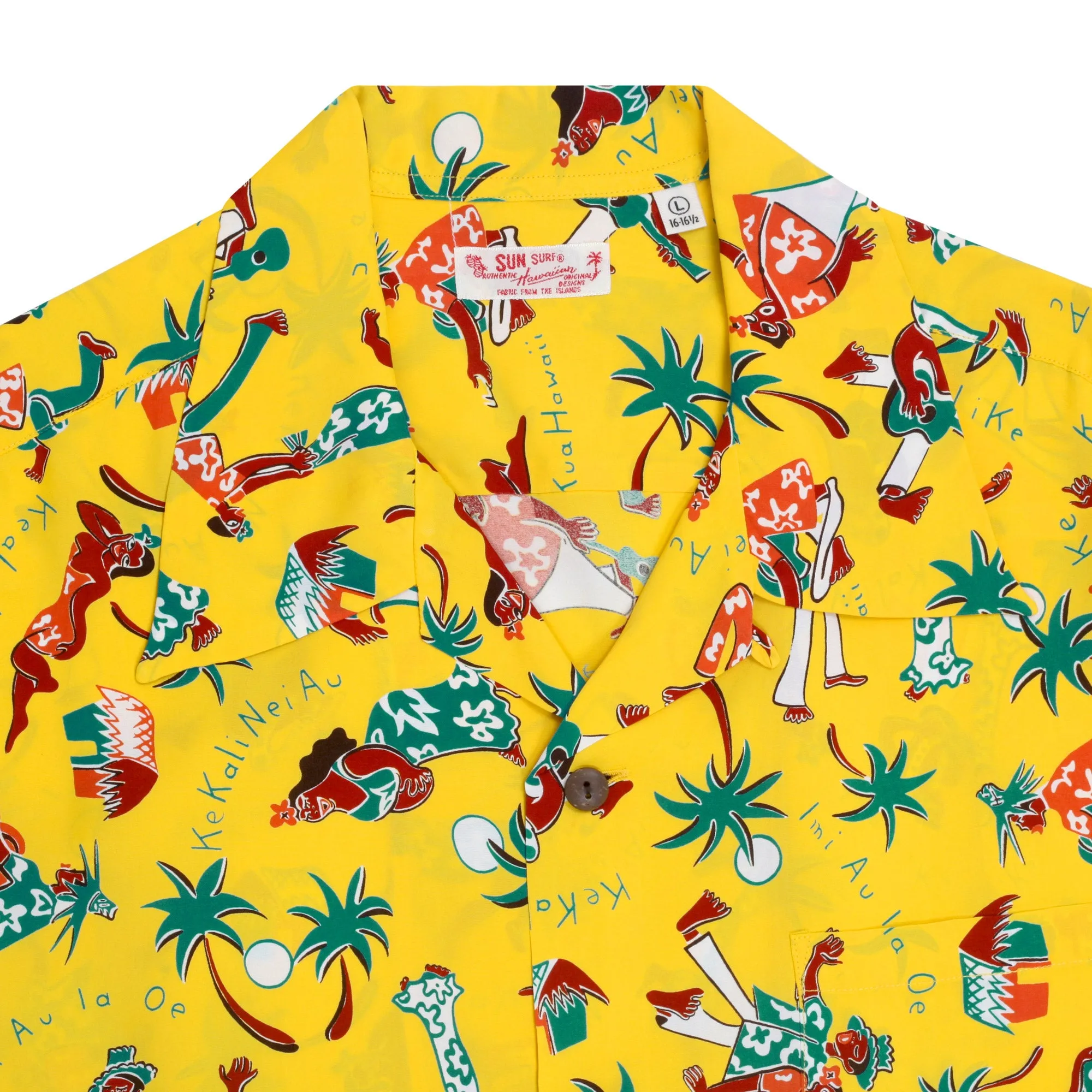 Rayon Fun Island of Hawaii SS38040 Yellow Hawaiian Shirt SURF10267 sold by SugarCane Jeans product image thumbnail 3