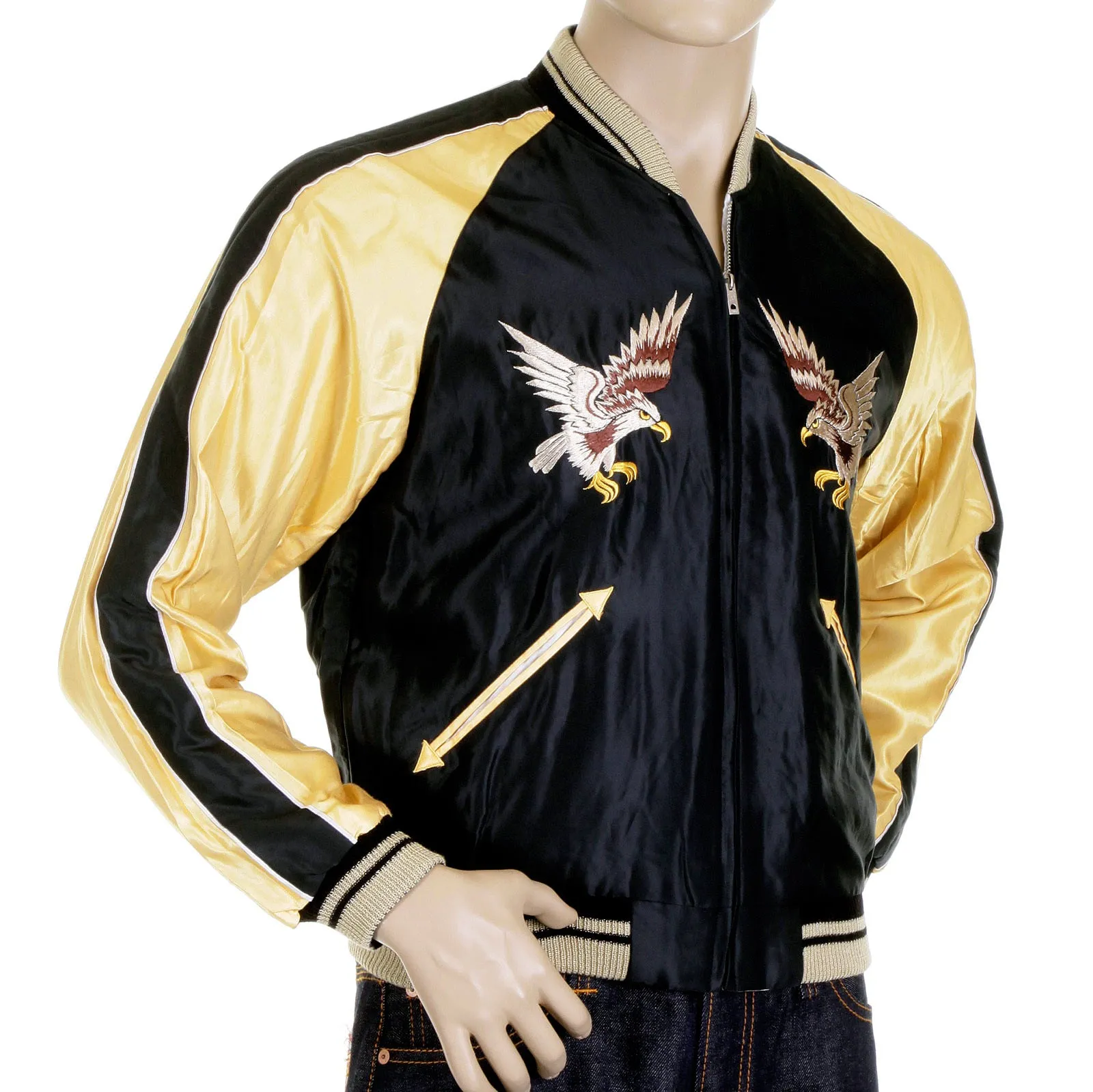 Reversible USA Eagle TT11781 Black and Gold Suka Jacket TOYOSC4232 sold by SugarCane Jeans product image thumbnail 3