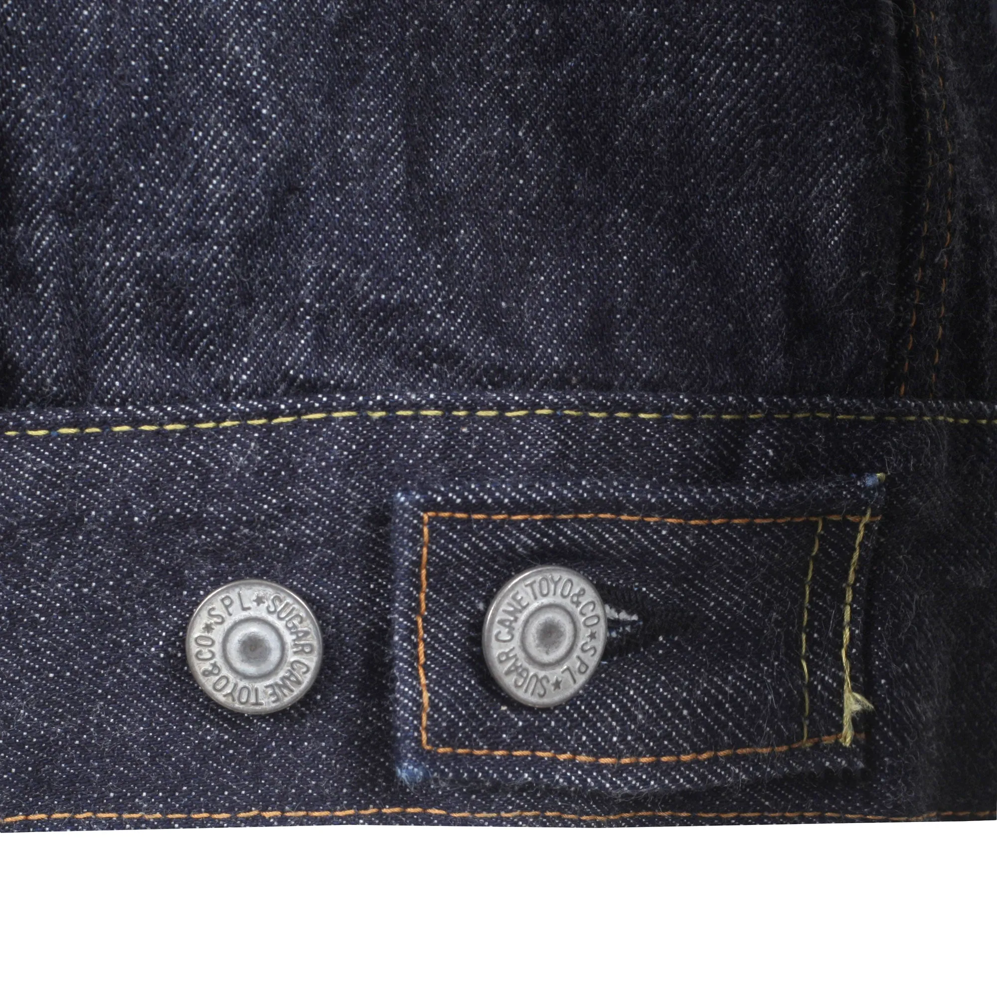 Rinsed Wash SC11953A Navy 1953 Model 14.25oz Denim Jacket CANE10615 sold by SugarCane Jeans product image thumbnail 4