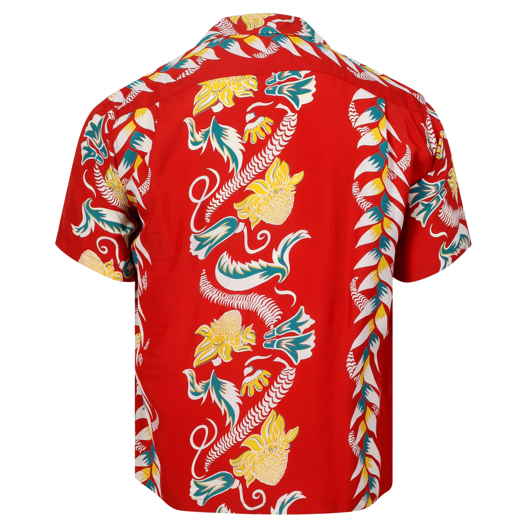 Shimmering Border Print SS38326 Hawaiian Shirt in Wine Red SURF11093 sold by SugarCane Jeans product image thumbnail 2