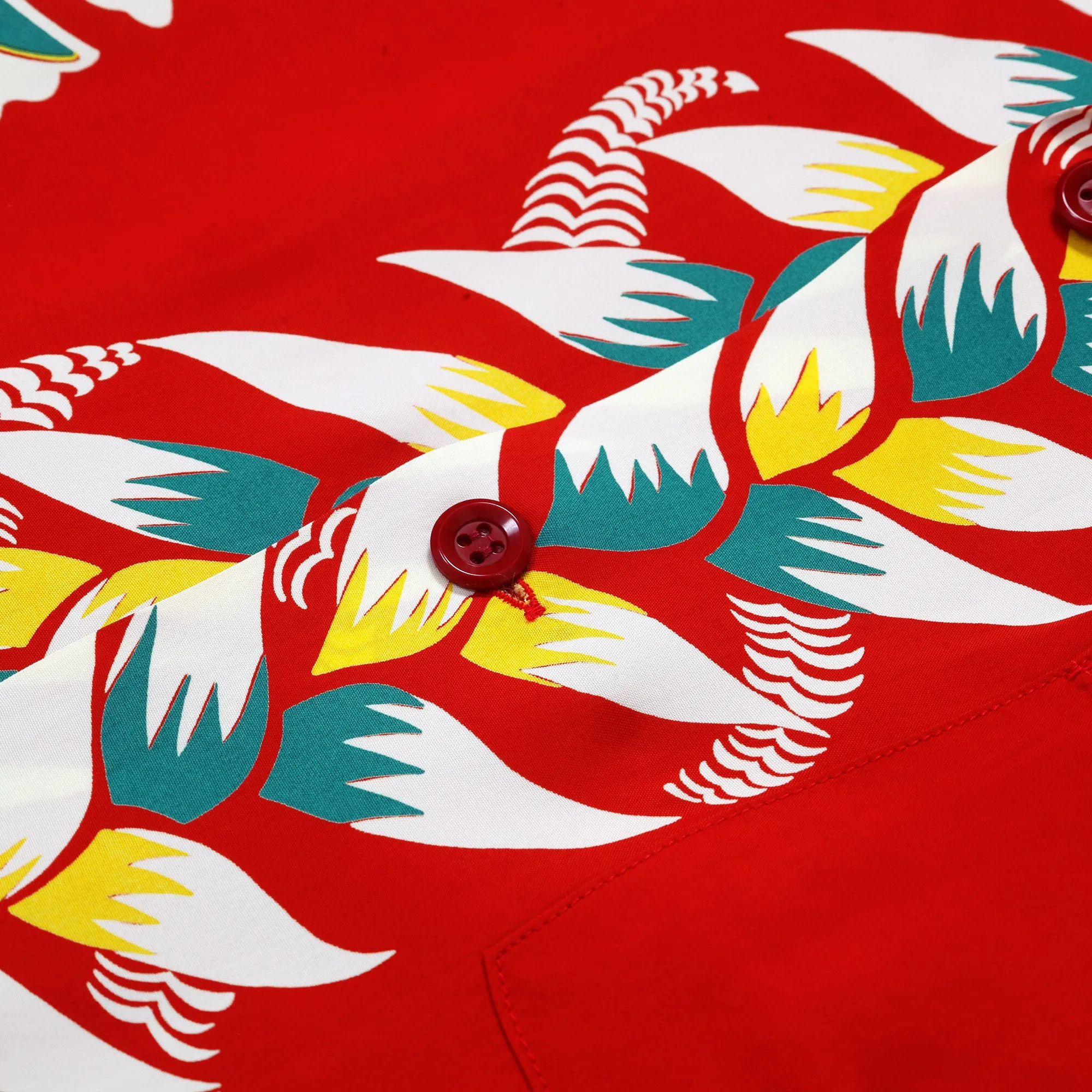 Shimmering Border Print SS38326 Hawaiian Shirt in Wine Red SURF11093 sold by SugarCane Jeans product image thumbnail 4