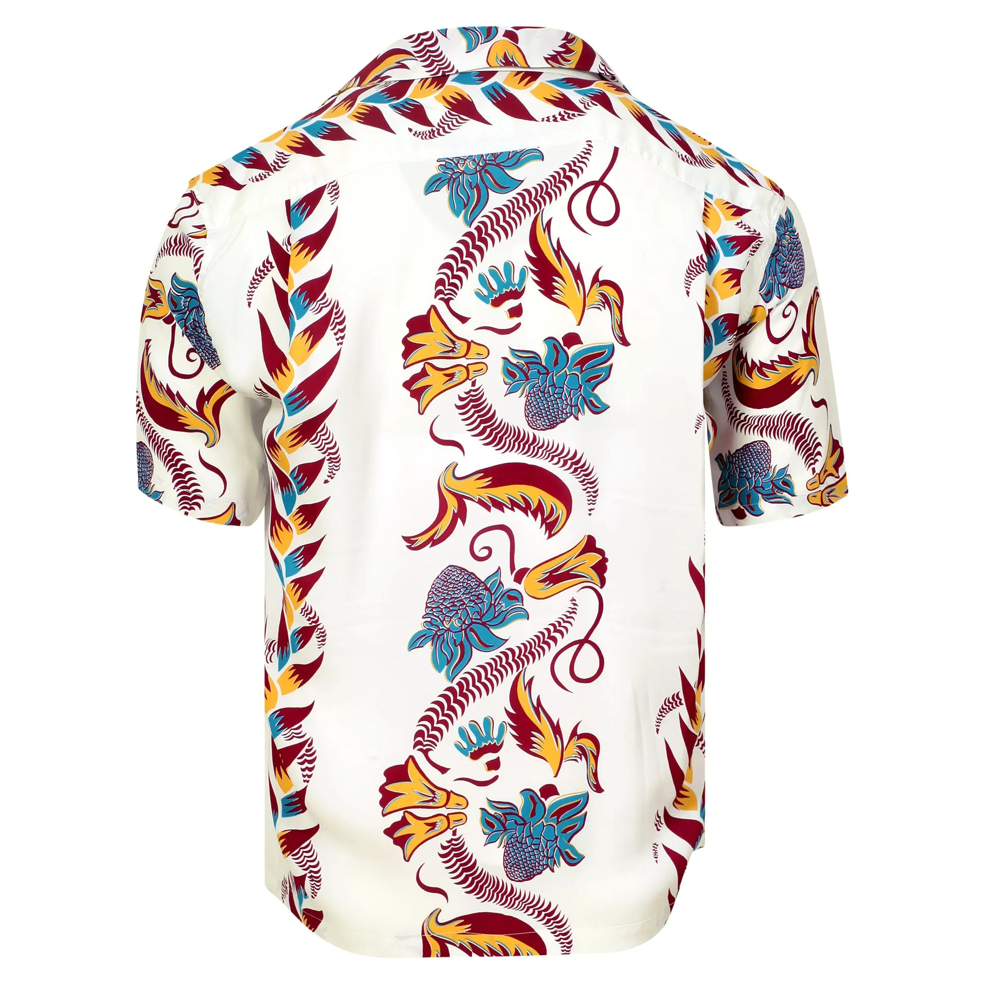 Shimmering Border Printed SS38326 Off White Hawaiian Shirt SURF11092 sold by SugarCane Jeans product image thumbnail 2