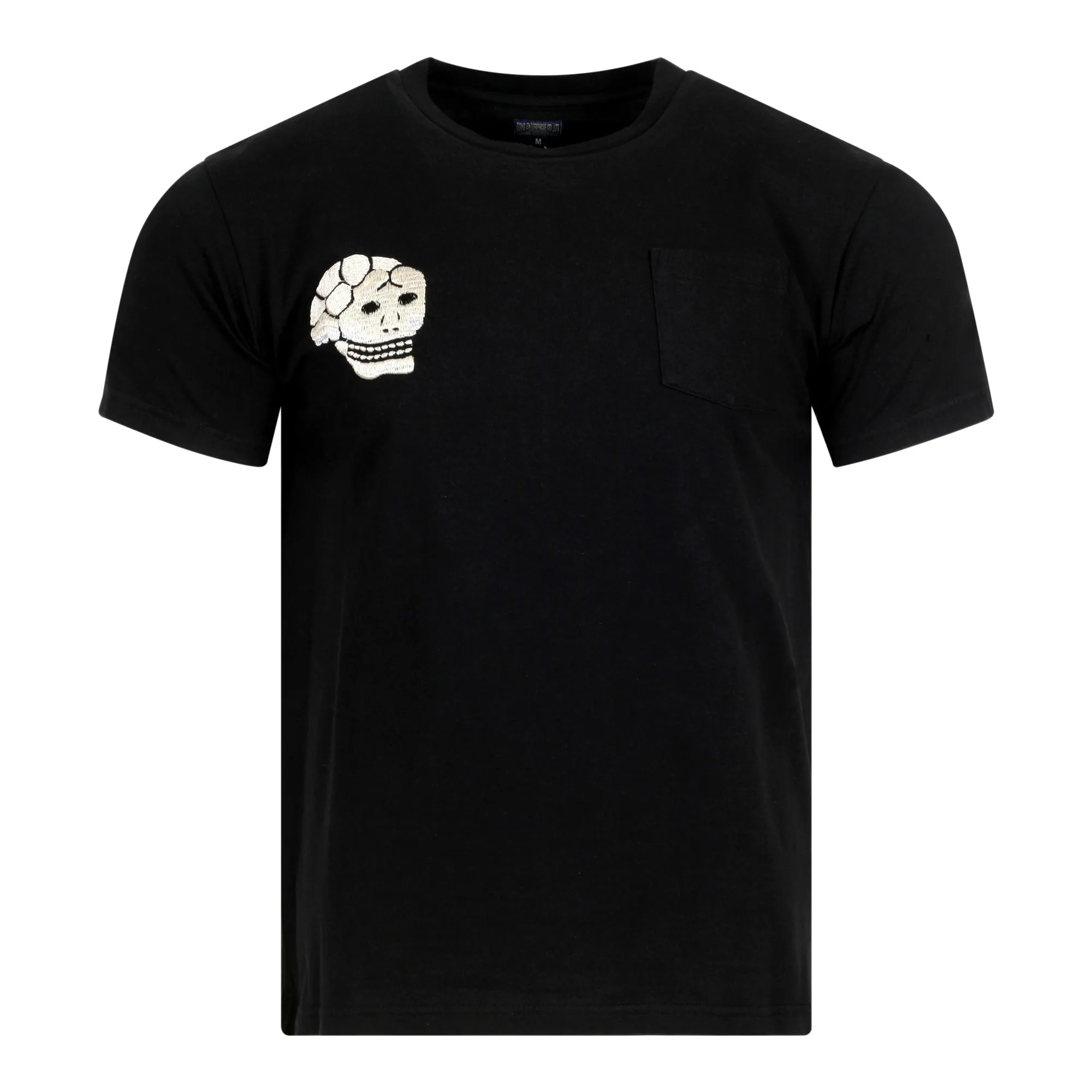 Skull and Snake Embroidered TT78244 Crew Neck Black T-shirt TT10076 sold by SugarCane Jeans