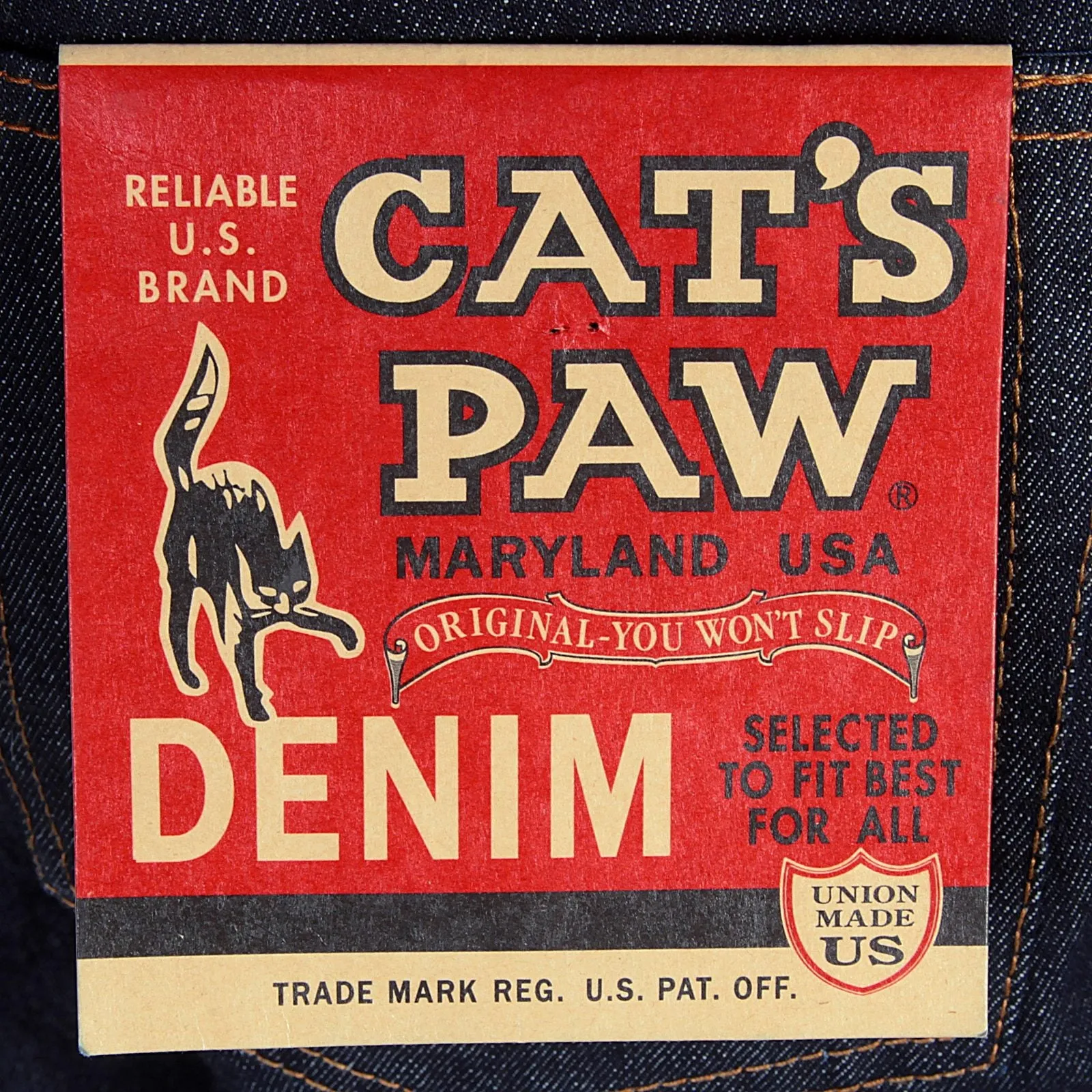 Slim Fit Navy Low Rise CP41218 One Wash Selvedge Denim Jeans CANE4412 sold by SugarCane Jeans product image thumbnail 2