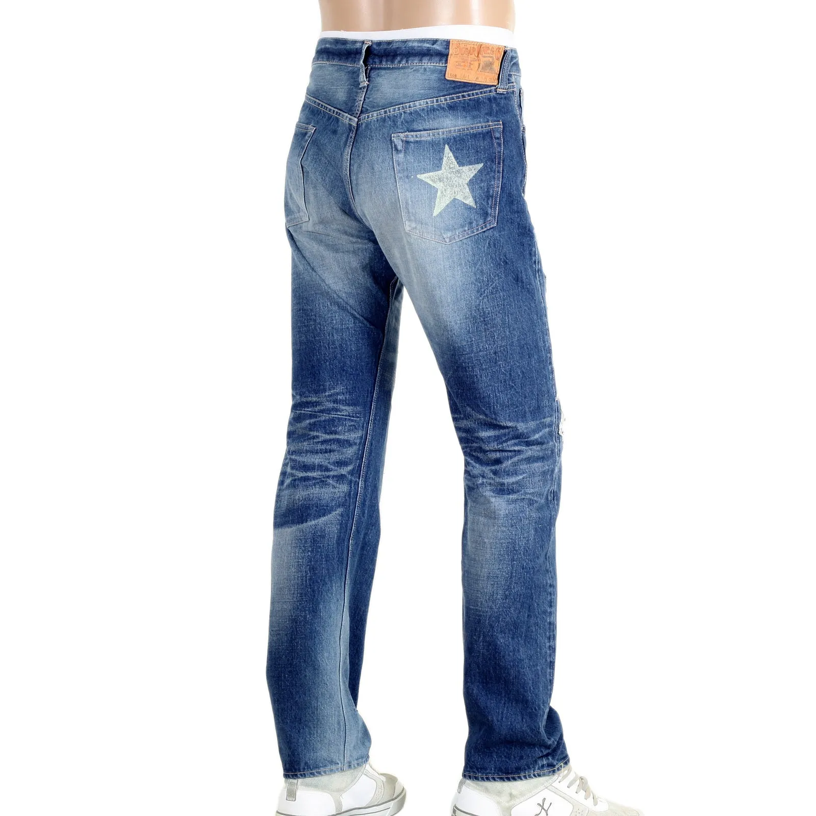 Slim Fit One Star 10 Year Aged SC41501R 14oz Distressed Jeans CANE6511 sold by SugarCane Jeans product image thumbnail 2