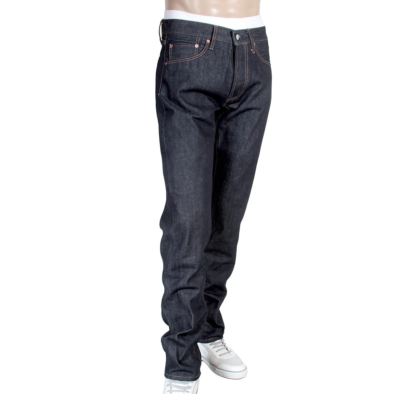 Slim Fit Straight Leg CP41218 One Wash Selvedge Denim Jeans CANE4412A sold by SugarCane Jeans product image thumbnail 4