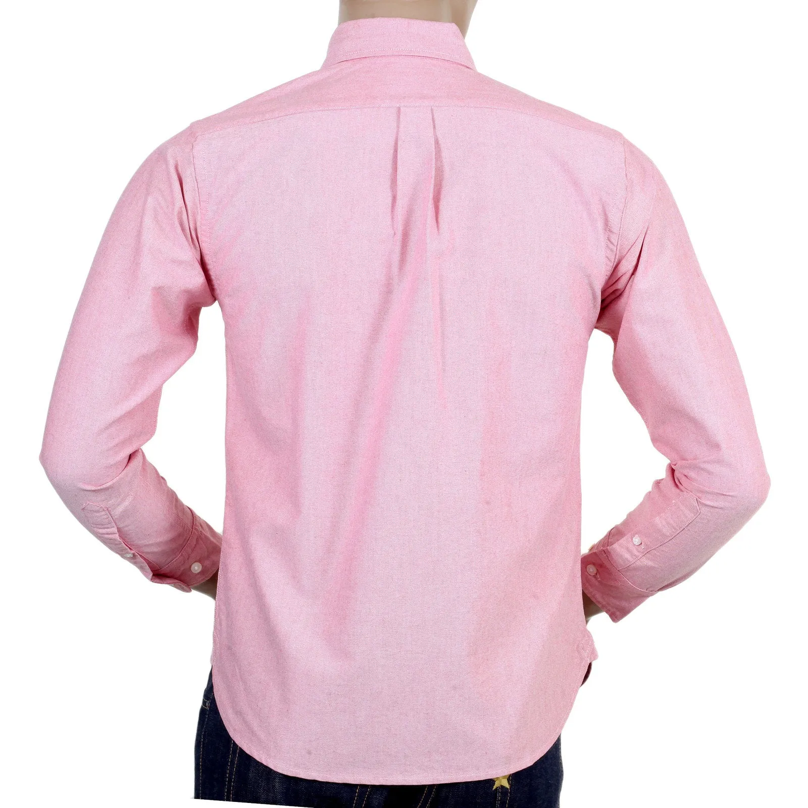 Slimmer Fit Long Sleeve SC25910 Button Down Red Oxford Shirt CANE4448 sold by SugarCane Jeans product image thumbnail 3