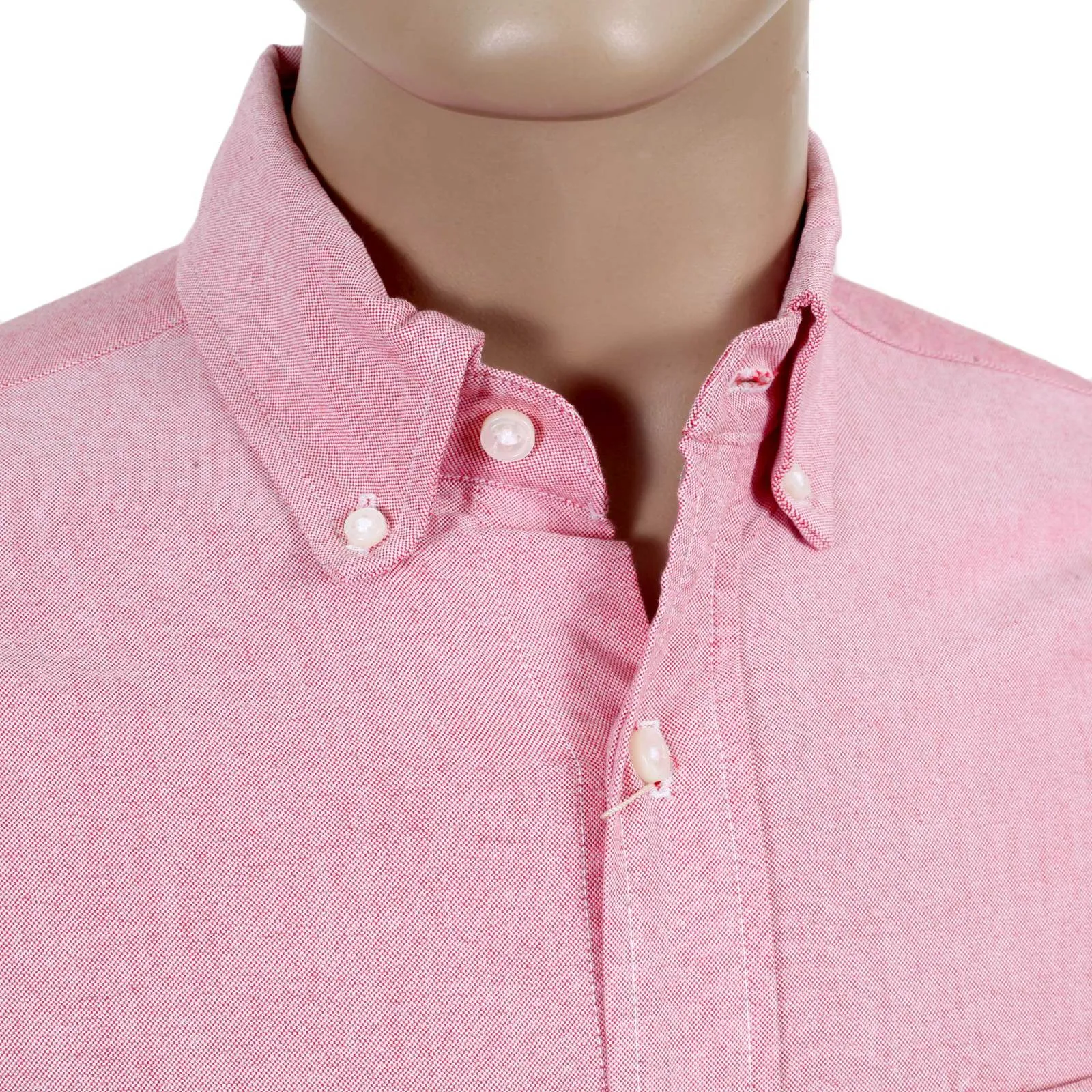 Slimmer Fit Long Sleeve SC25910 Button Down Red Oxford Shirt CANE4448 sold by SugarCane Jeans product image thumbnail 4