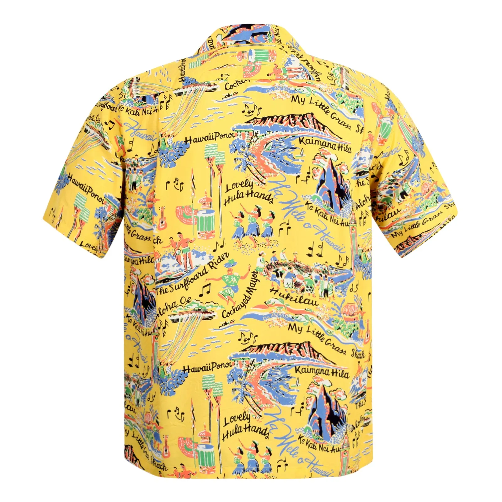 Song of Hawaii Printed SS37787 Rayon Yellow Hawaiian Shirt SURF9038 sold by SugarCane Jeans product image thumbnail 2