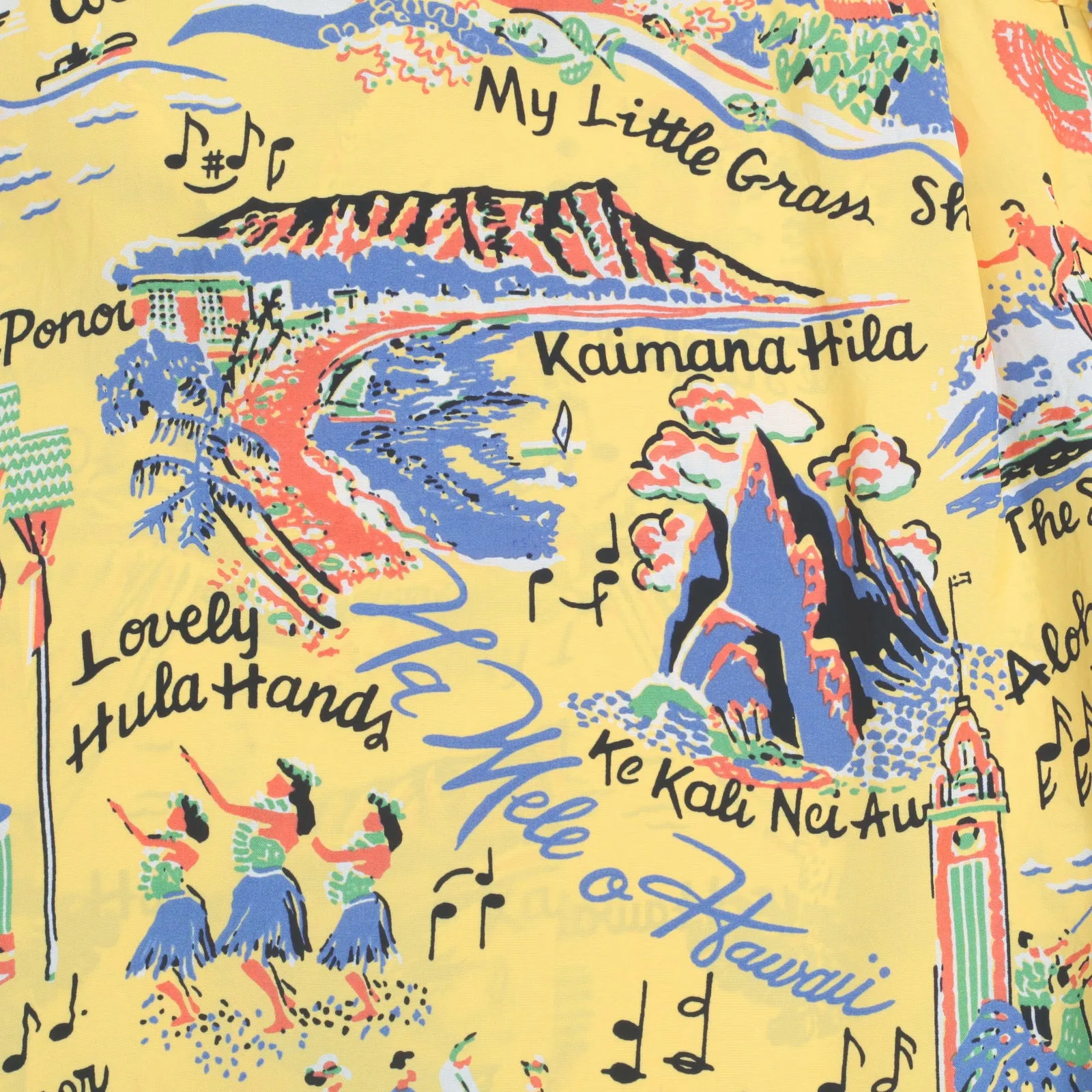 Song of Hawaii Printed SS37787 Rayon Yellow Hawaiian Shirt SURF9038 sold by SugarCane Jeans product image thumbnail 5