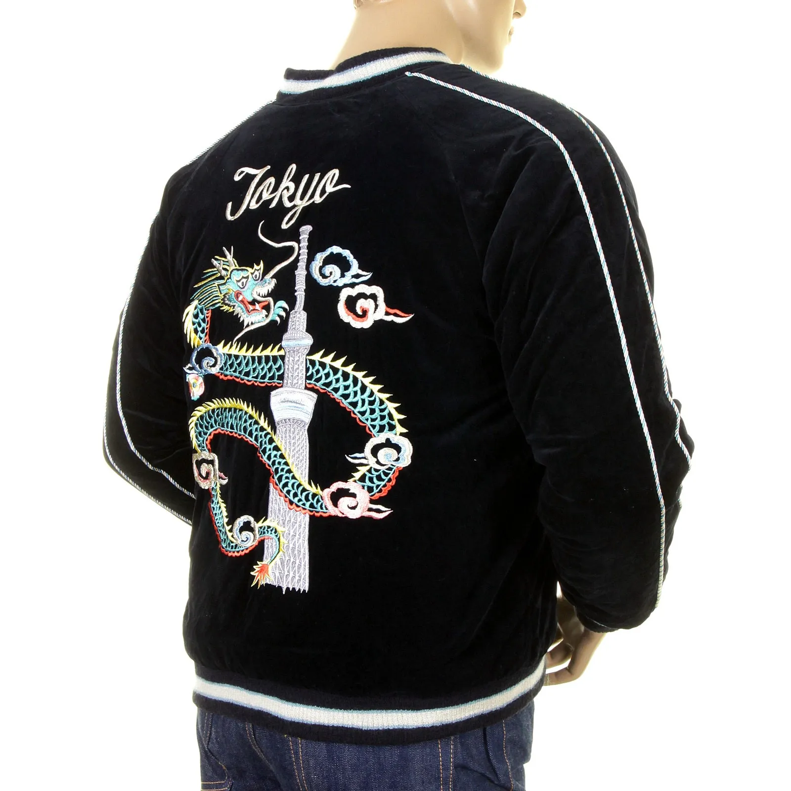 Tokyo Musashi Dragon Embroidered TT12420 Black Suka Jacket TOYOSC1084A sold by SugarCane Jeans product image thumbnail 4