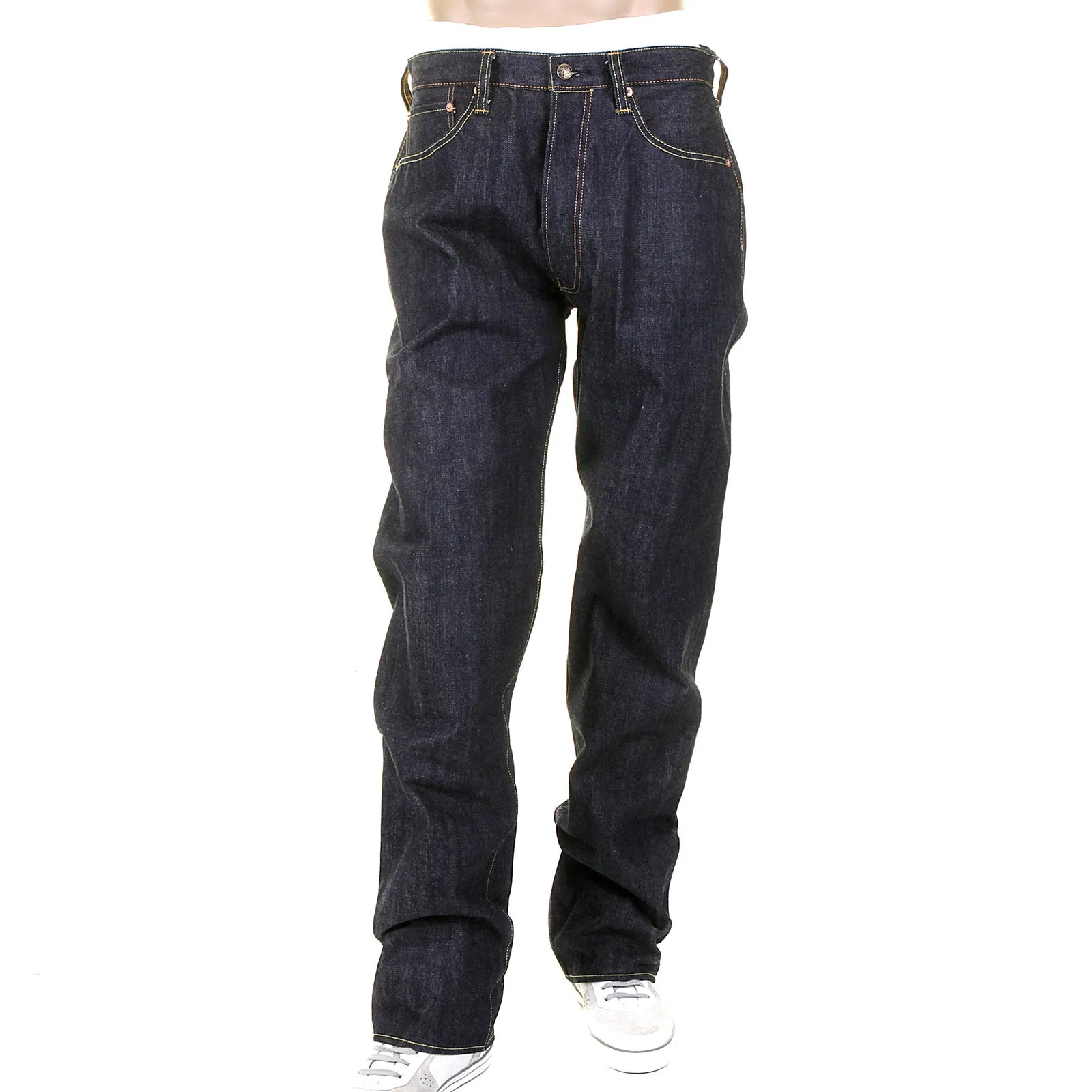 Union Star SC40065N Non Wash Selvedge Denim Jeans in Navy CANE9029 sold by SugarCane Jeans product image thumbnail 3