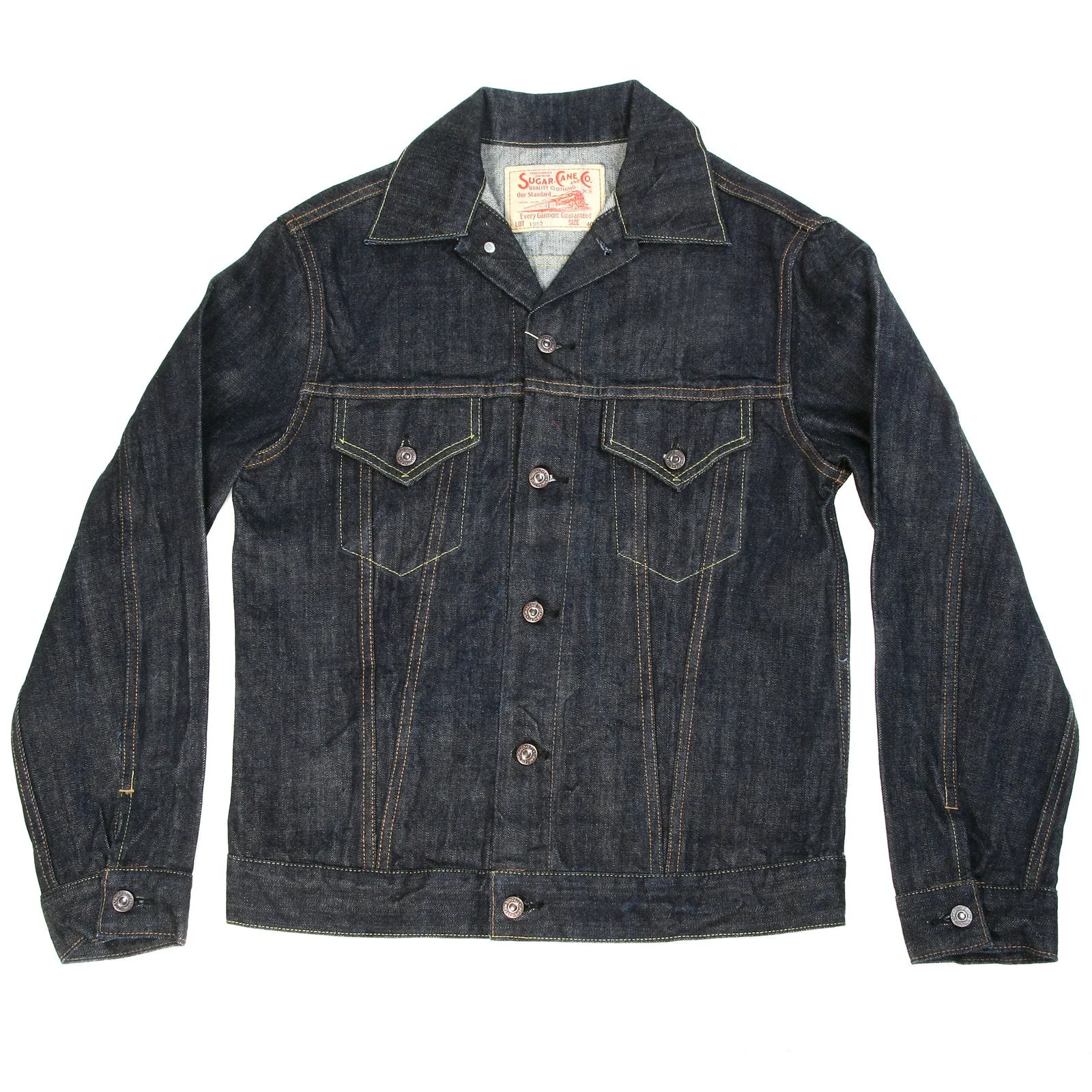 Vintage Cut Western Style SC11962A One Wash Denim Jacket CANE9034 sold by SugarCane Jeans