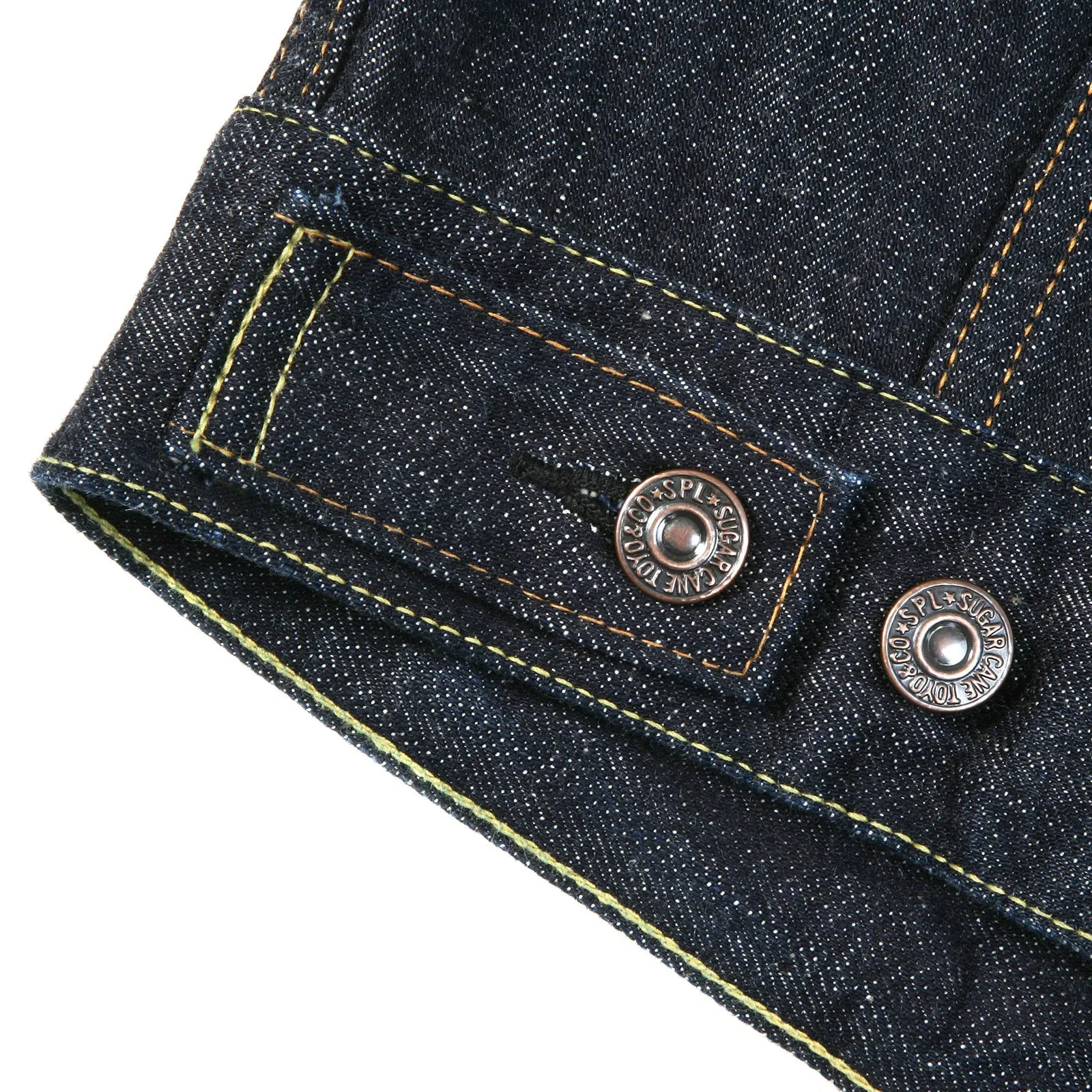 Vintage Cut Western Style SC11962A One Wash Denim Jacket CANE9034 sold by SugarCane Jeans product image thumbnail 2