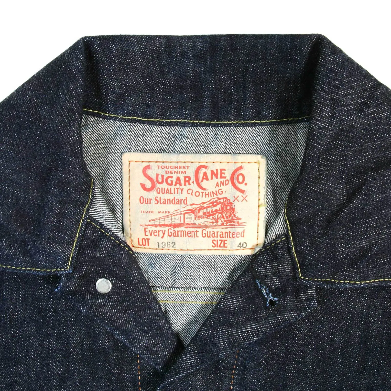 Vintage Cut Western Style SC11962A One Wash Denim Jacket CANE9034 sold by SugarCane Jeans product image thumbnail 4