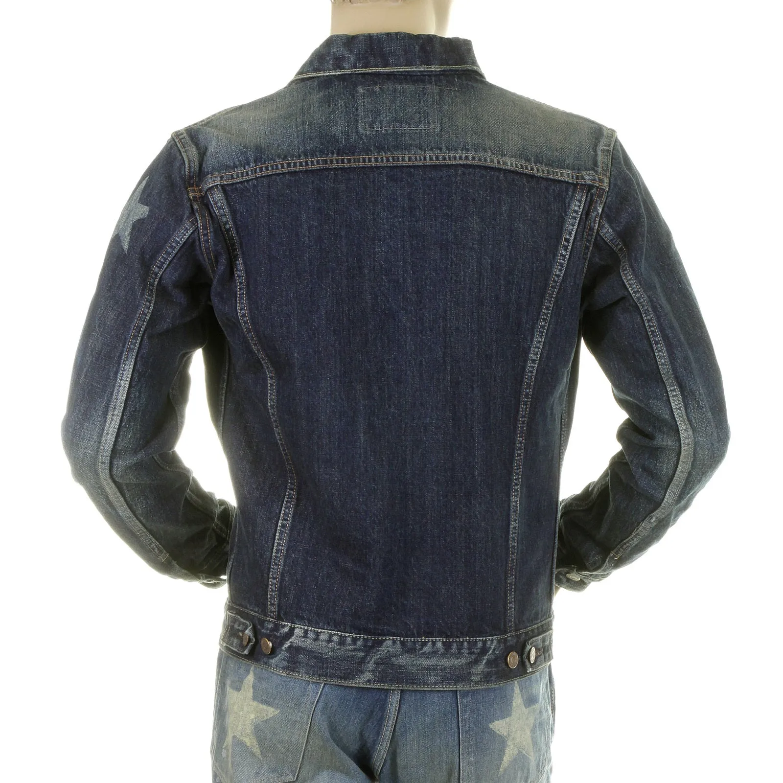 Vintage Lone Star 14oz Dark Hard Wash SC11901H Denim Jacket CANE2822 sold by SugarCane Jeans product image thumbnail 4