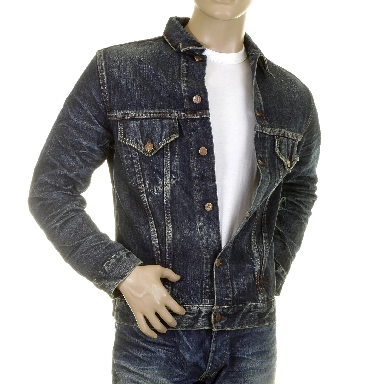 Vintage Lone Star 14oz Dark Hard Wash SC11901H Denim Jacket CANE2822 sold by SugarCane Jeans product image thumbnail 3
