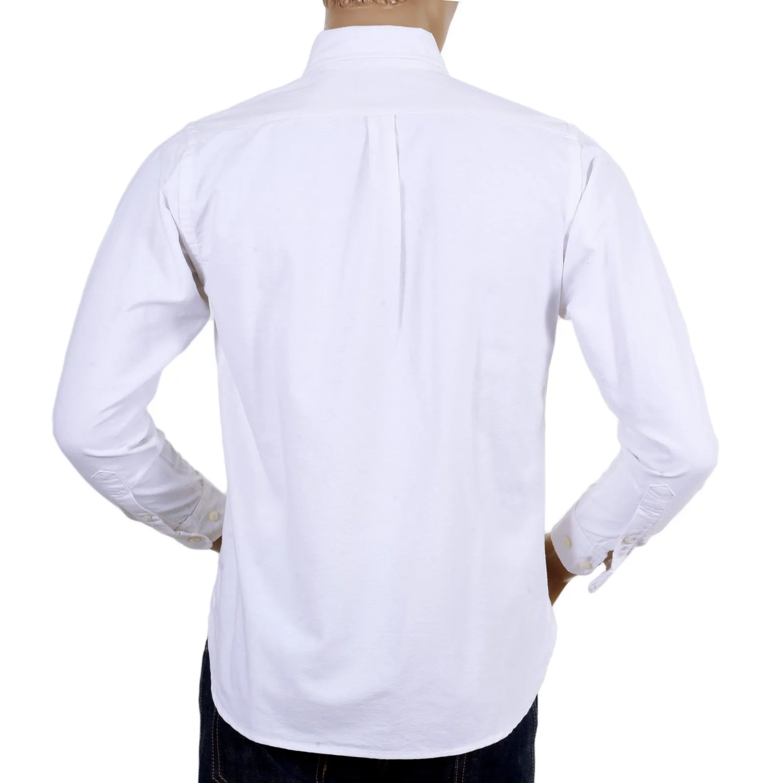 White Cotton SC25910 Oxford Shirt with Button Down Collar CANE4446 sold by SugarCane Jeans product image thumbnail 3