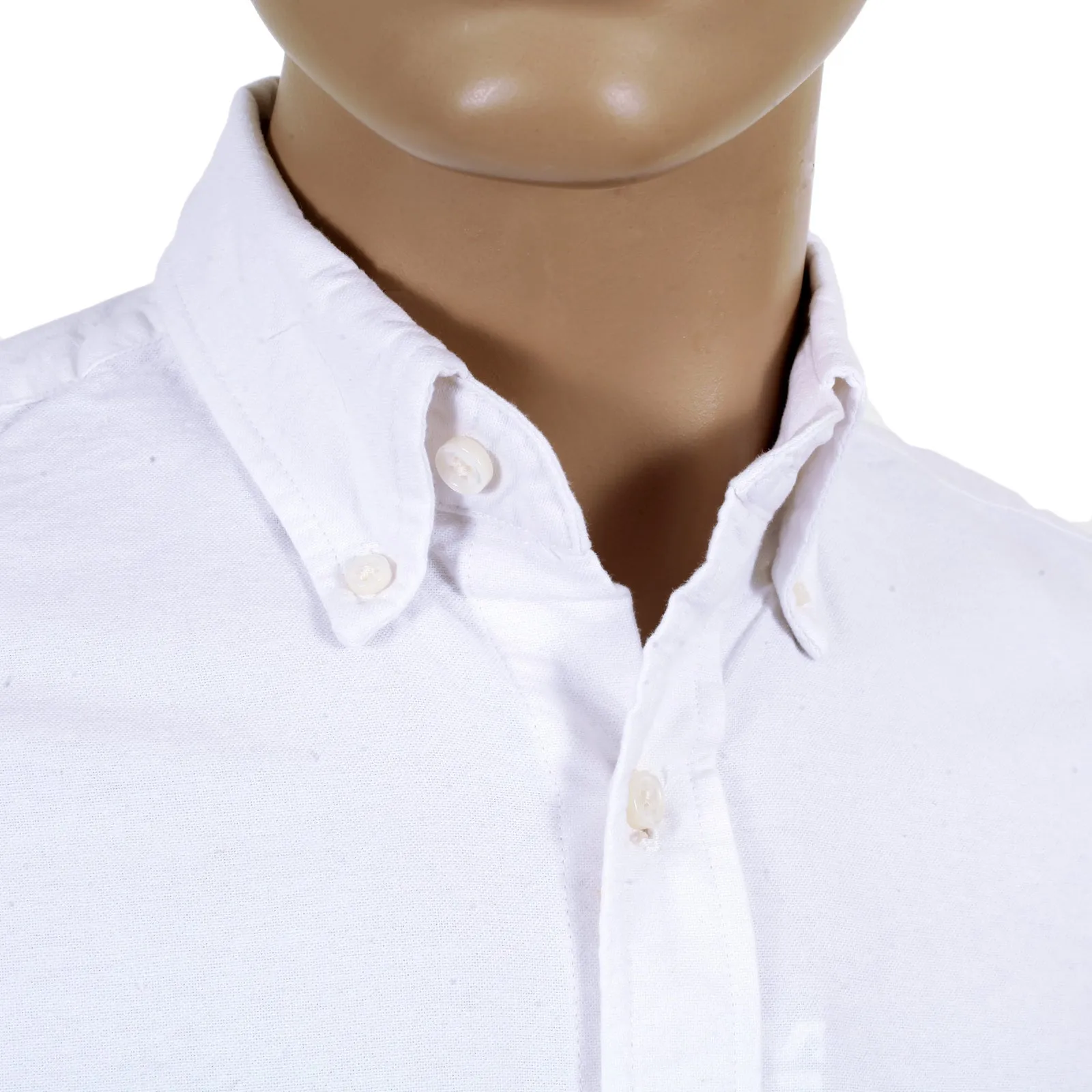 White Cotton SC25910 Oxford Shirt with Button Down Collar CANE4446 sold by SugarCane Jeans product image thumbnail 4