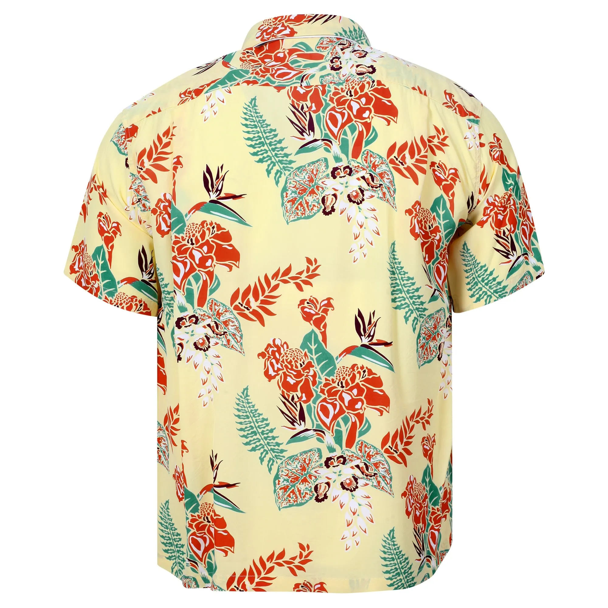 Yellow Flourish Flowers SS38322 Short Sleeve Hawaiian Shirt SURF11090 sold by SugarCane Jeans product image thumbnail 2