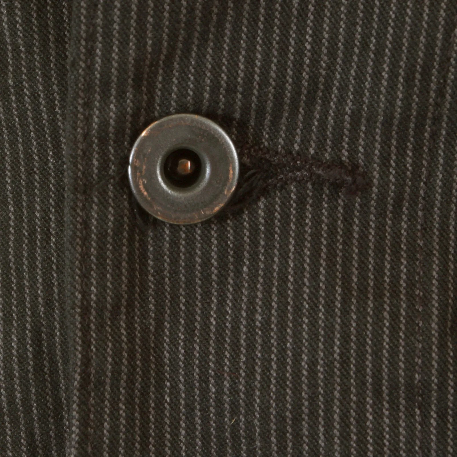 Black Vintage Cut Cotton SC12458 Striped Work Vest for Men CANE2727 sold by SugarCane Jeans product image thumbnail 2