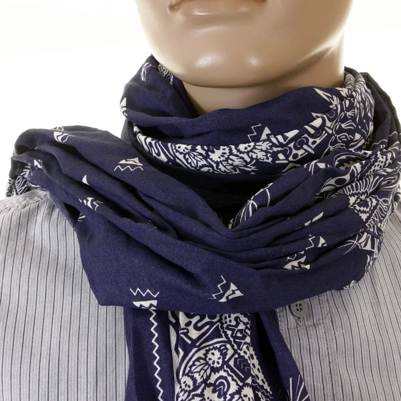 Sugar Cane blue bandana SC01967 stole scarf CANE2013 made by Sugar Cane