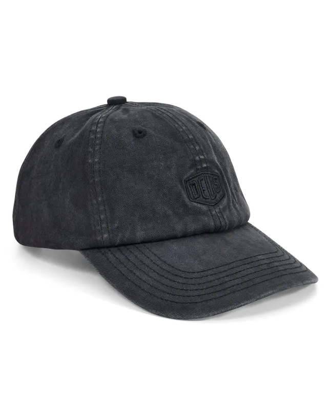 Shield Garment Dyed Dad Cap - Black sold by Deus Ex Machina