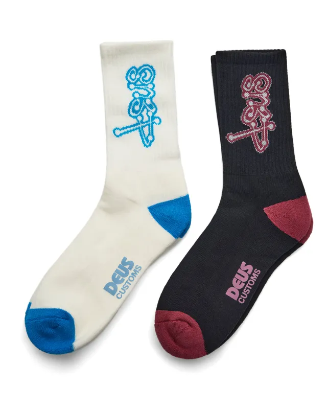 Sentient Sock (2 Pack) - 2 Pack Multi made by Deus Ex Machina