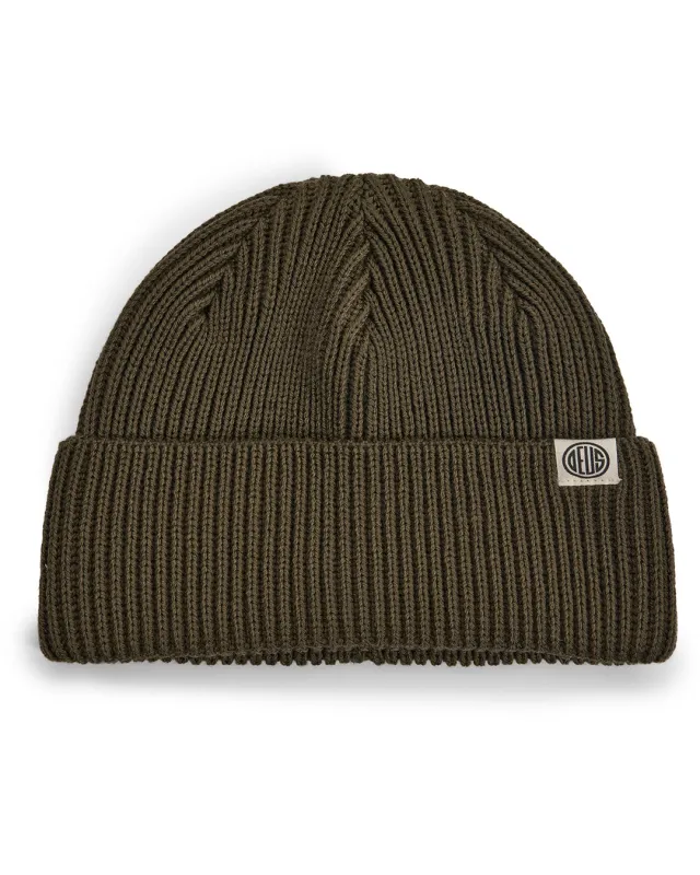 Pill Merino Beanie - Dark Olive sold by Deus Ex Machina