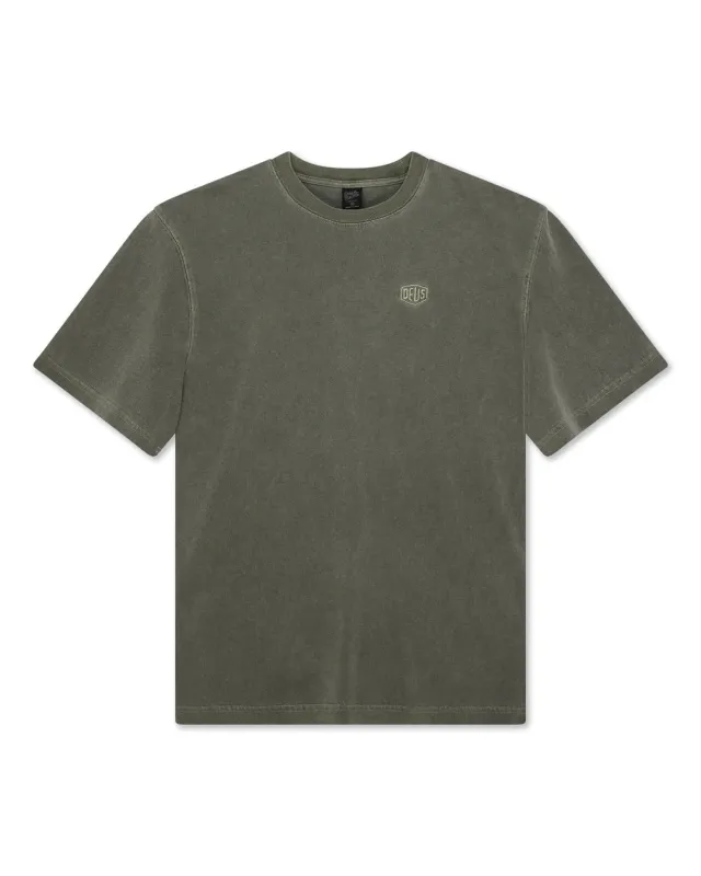 Shield Garment Dyed Tee - Cypress Green sold by Deus Ex Machina