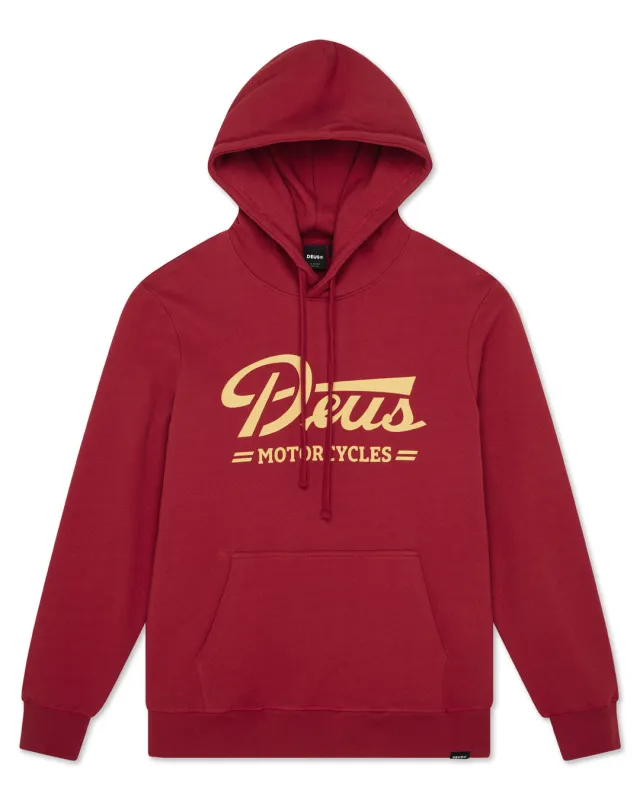 Downshift Hoodie - Lava Falls Red sold by Deus Ex Machina
