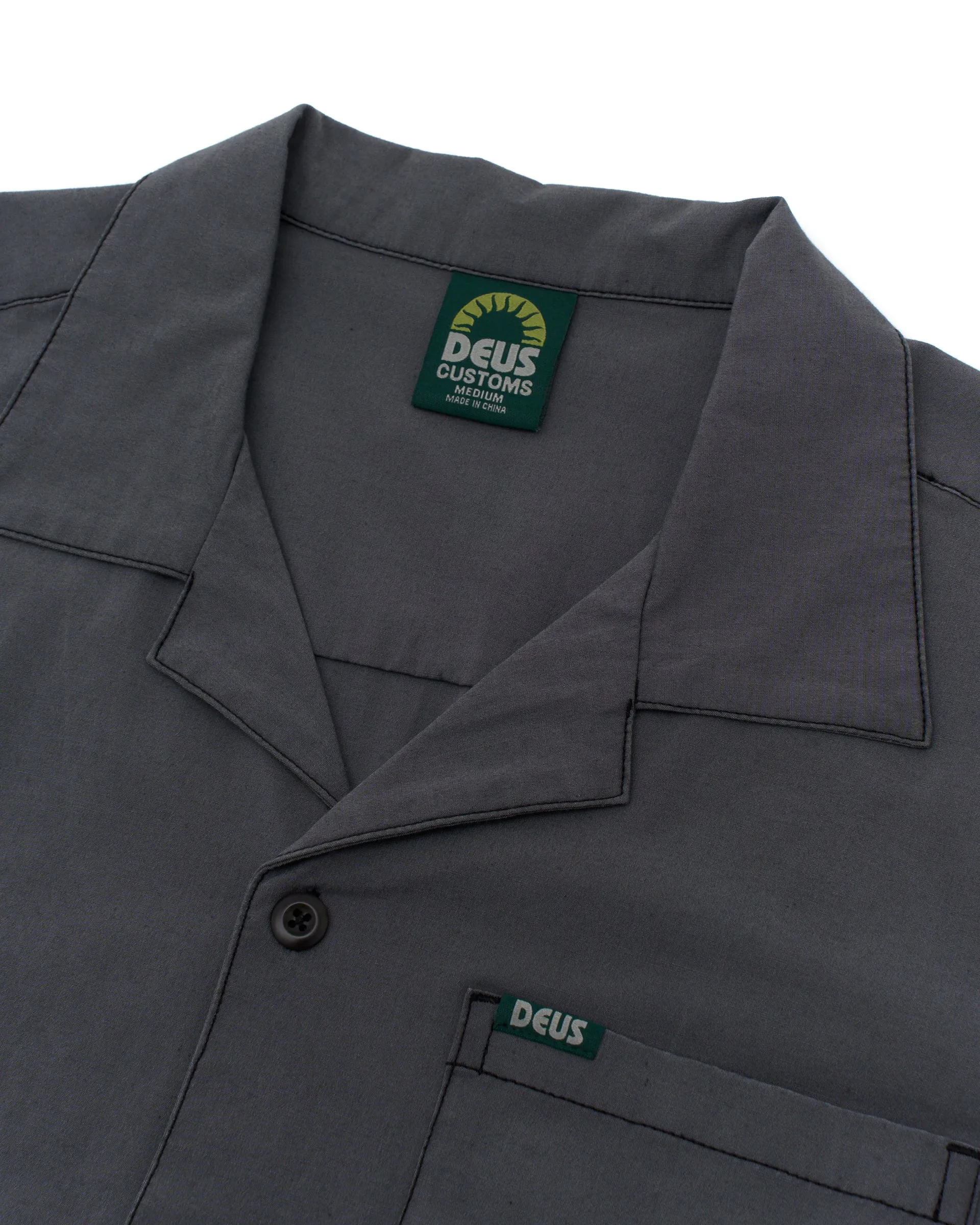 Remi Garment Dye Shirt - Anthracite sold by Deus Ex Machina product image thumbnail 3