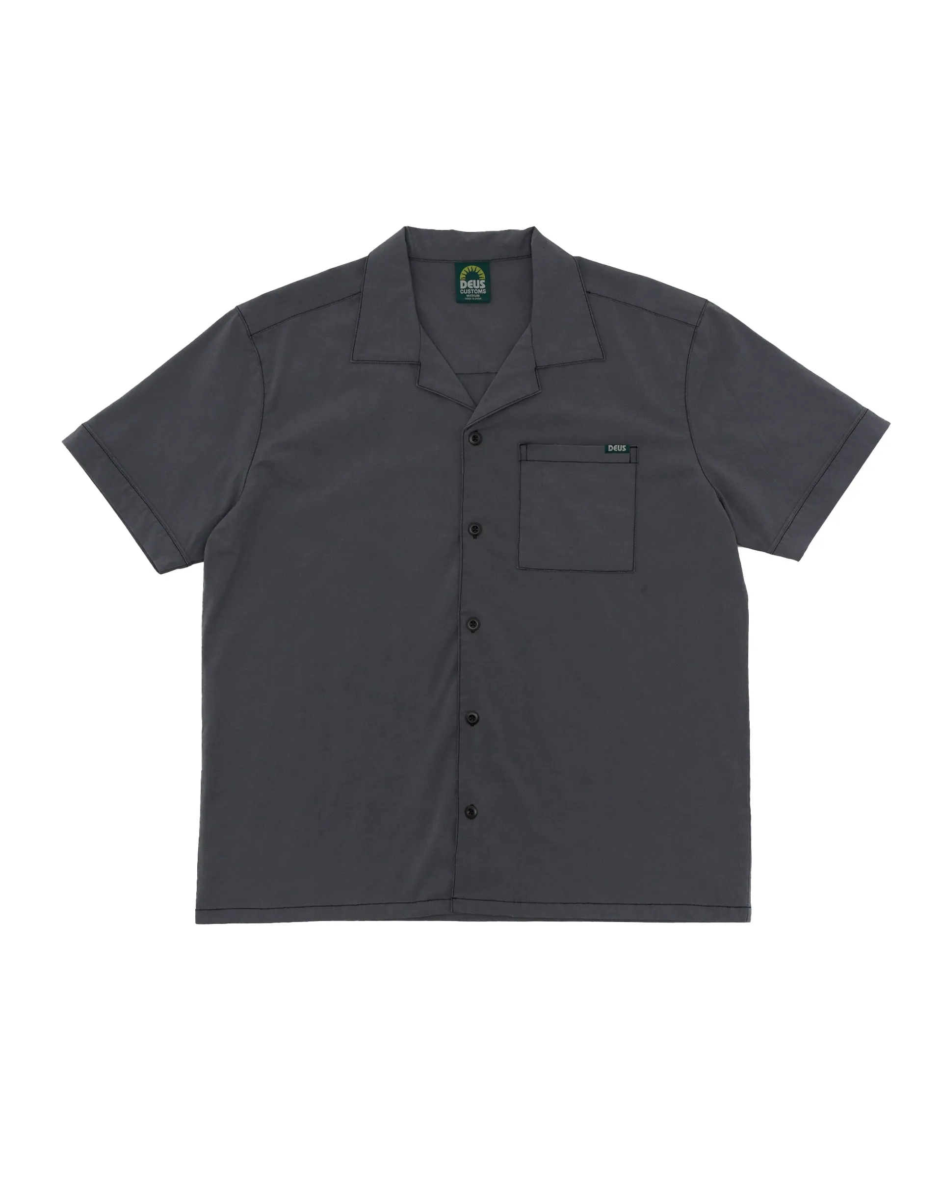 Remi Garment Dye Shirt - Anthracite sold by Deus Ex Machina