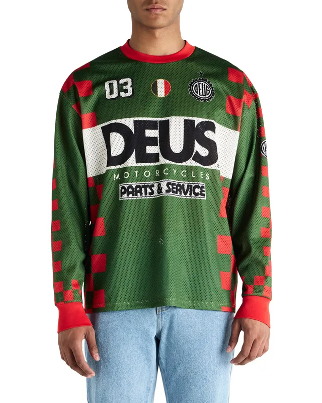 Overlap Moto Jersey - Green Bee sold by Deus Ex Machina