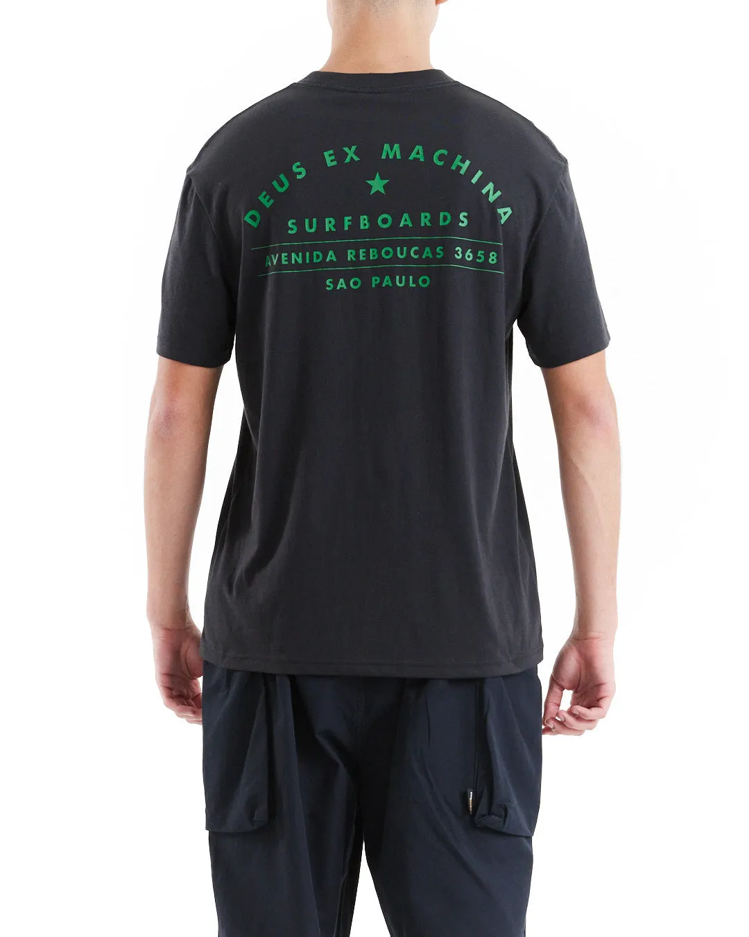 Sao Paulo Surf Address Tee - Black sold by Deus Ex Machina product image thumbnail 2