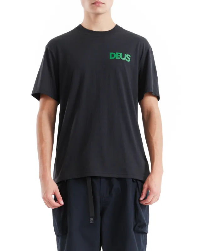 Sao Paulo Surf Address Tee - Black sold by Deus Ex Machina